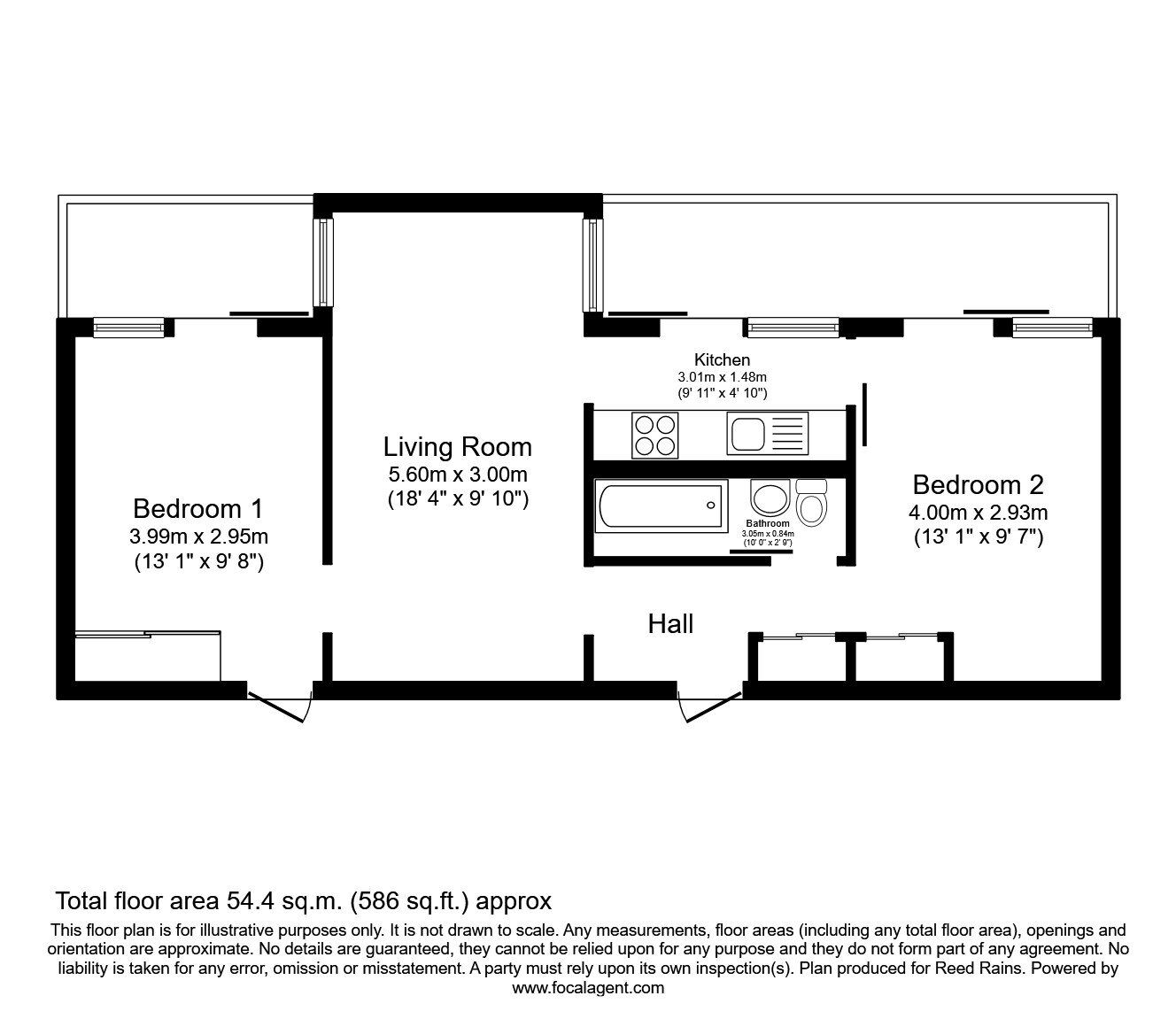 Floorplan of 2 bedroom  Flat to rent, Ellesmere Street, Manchester, Greater Manchester, M15