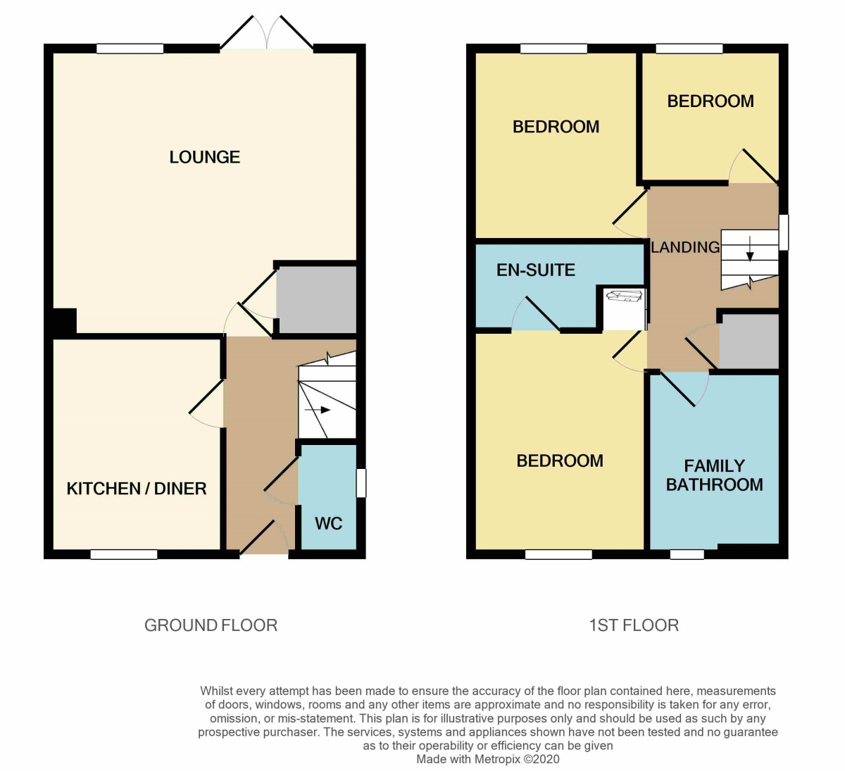 Floorplan of 3 bedroom Mid Terrace House to rent, Turnbull Way, Middlesbrough, Cleveland, TS4