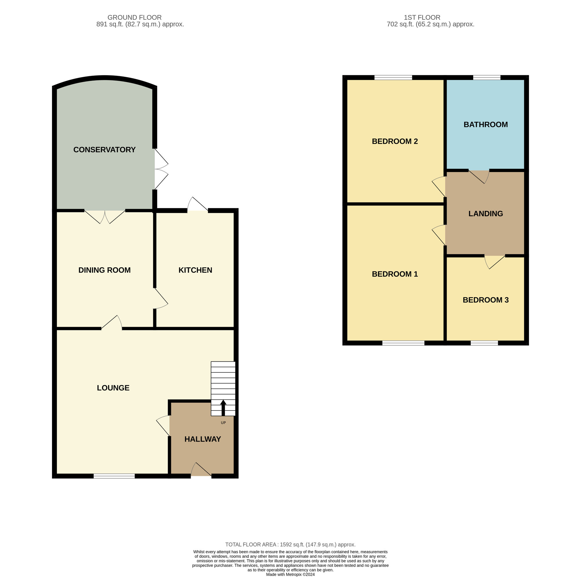 Floorplan of 3 bedroom Semi Detached House for sale, Curthwaite, Acklam, Middlesbrough, TS5