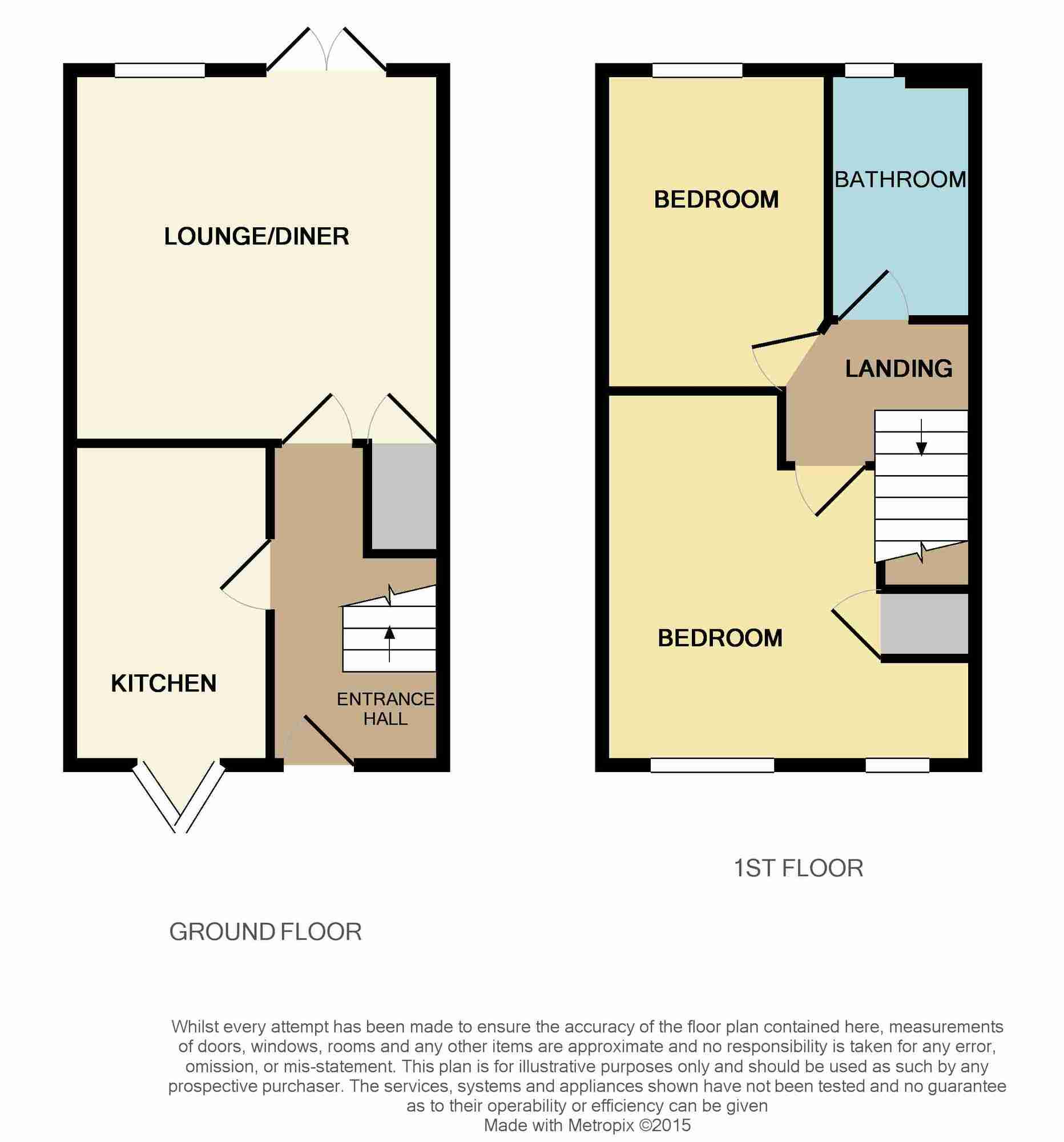 Floorplan of 2 bedroom End Terrace House for sale, The Turnstile, Linthorpe, Middlesbrough, TS5