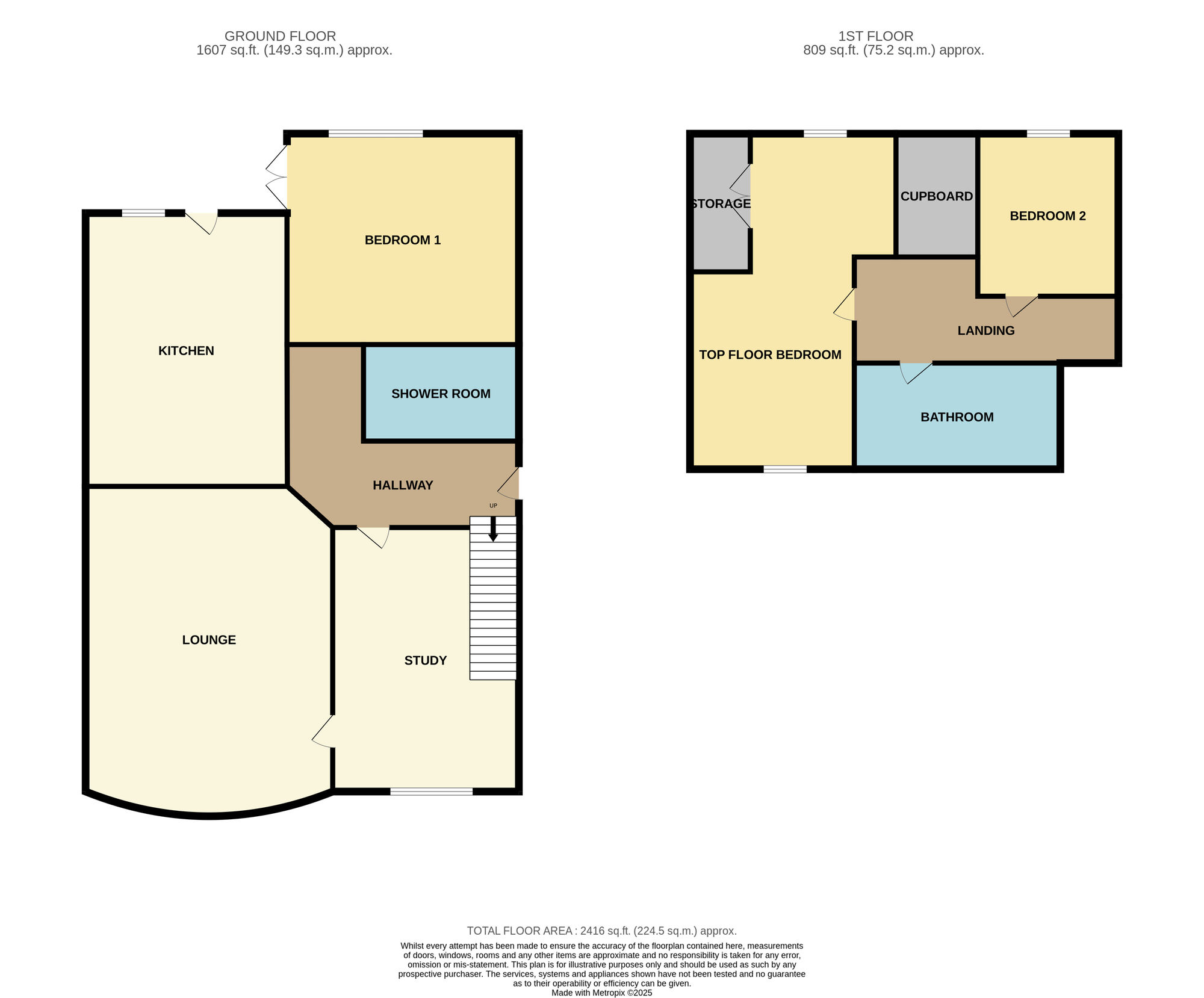 Floorplan of 3 bedroom Semi Detached Bungalow for sale, Tanya Gardens, Acklam, Middlesbrough, TS5