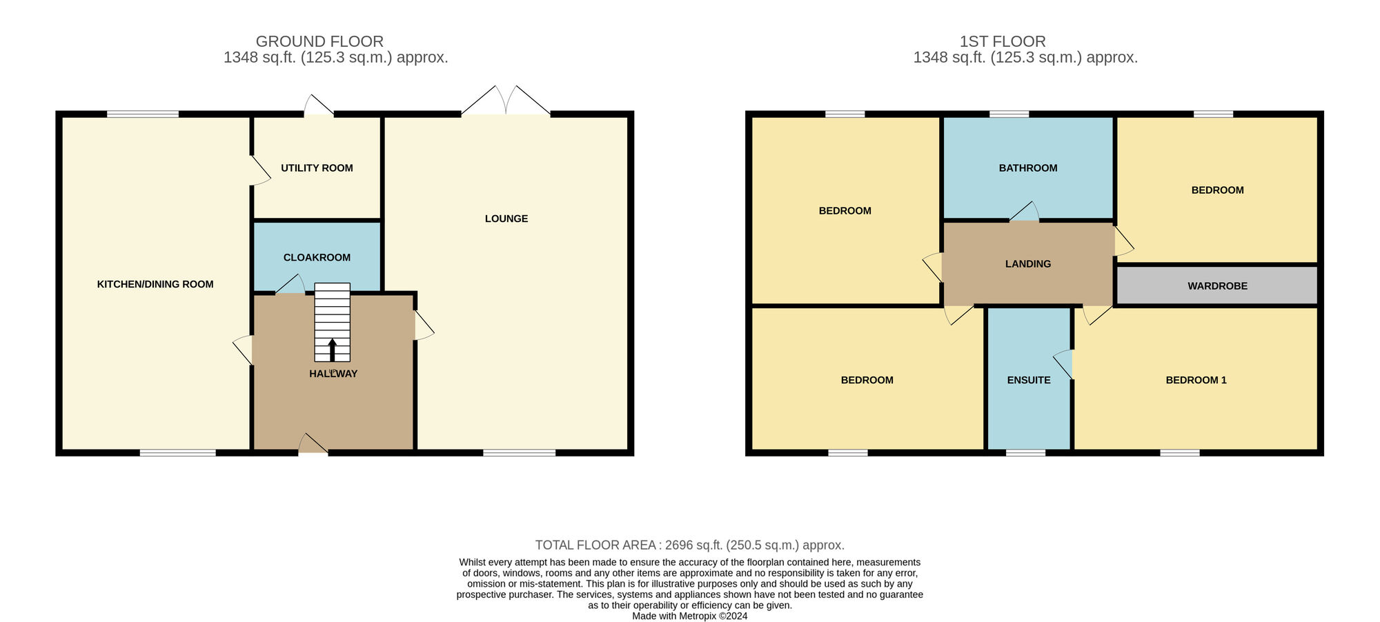 Floorplan of 4 bedroom Detached House for sale, Ceremony Wynd, Clareville, Middlesbrough, TS4