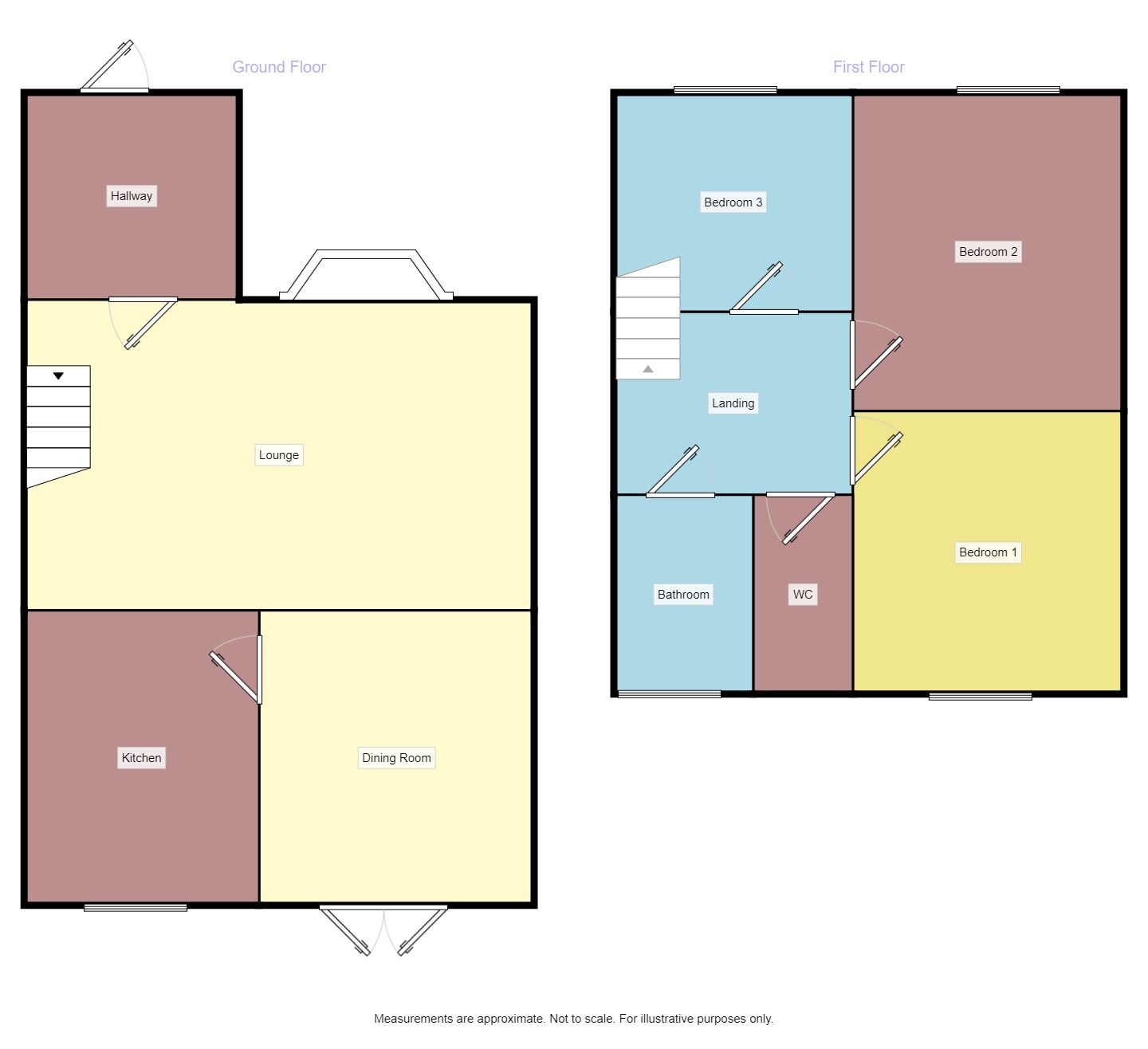 Floorplan of 3 bedroom Semi Detached House for sale, Thornthwaite, Acklam, Middlesbrough, TS5