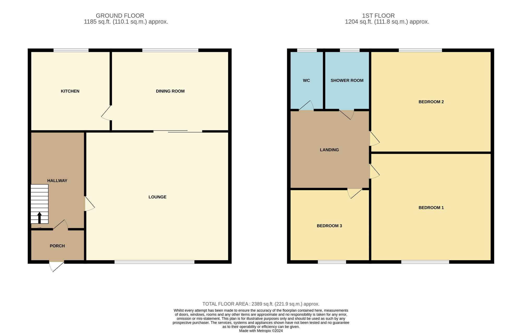 Floorplan of 3 bedroom Semi Detached House for sale, Levisham Close, Tollesby, Middlesbrough, TS5