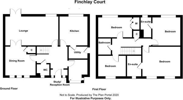 Floorplan of 4 bedroom Detached House for sale, Finchlay Court, Acklam, Middlesbrough, TS5