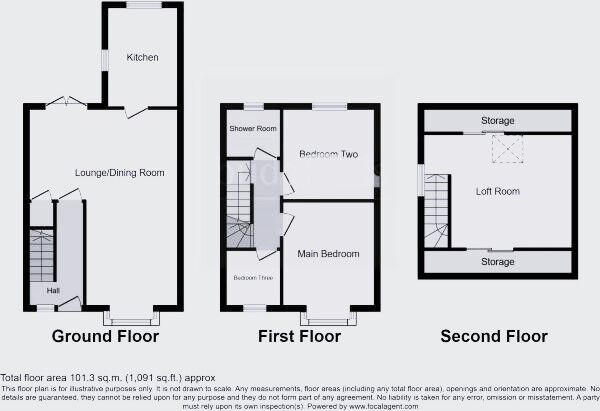 Floorplan of 3 bedroom End Terrace House for sale, Maldon Road, West Lane, Middlesbrough, TS5