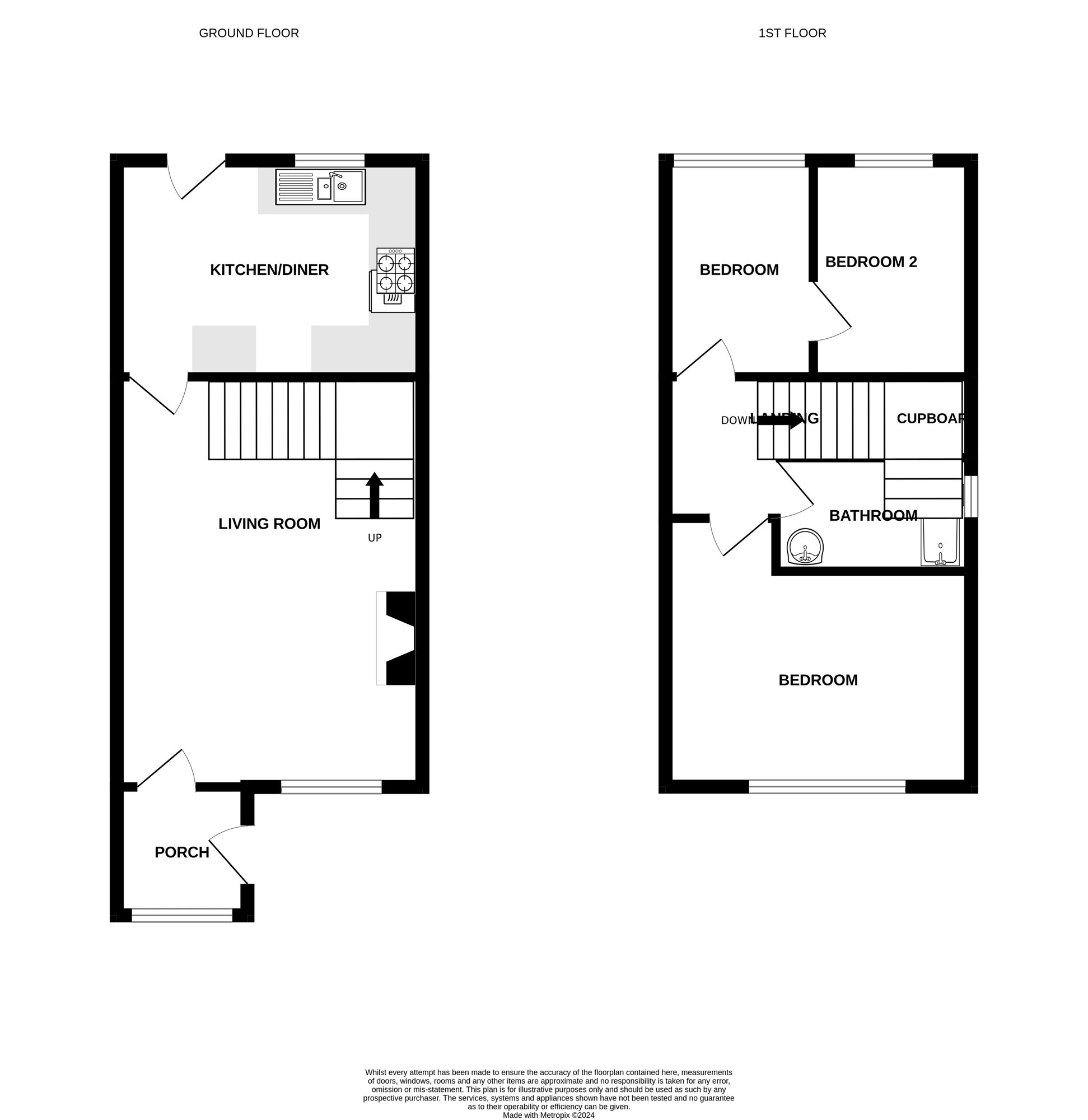 Floorplan of 3 bedroom Semi Detached House for sale, Baldoon Sands, Acklam, Middlesbrough, TS5