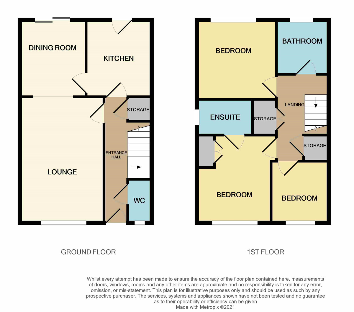 Floorplan of 3 bedroom Semi Detached House for sale, Sudbury, Marton-in-Cleveland, North Yorkshire, TS8