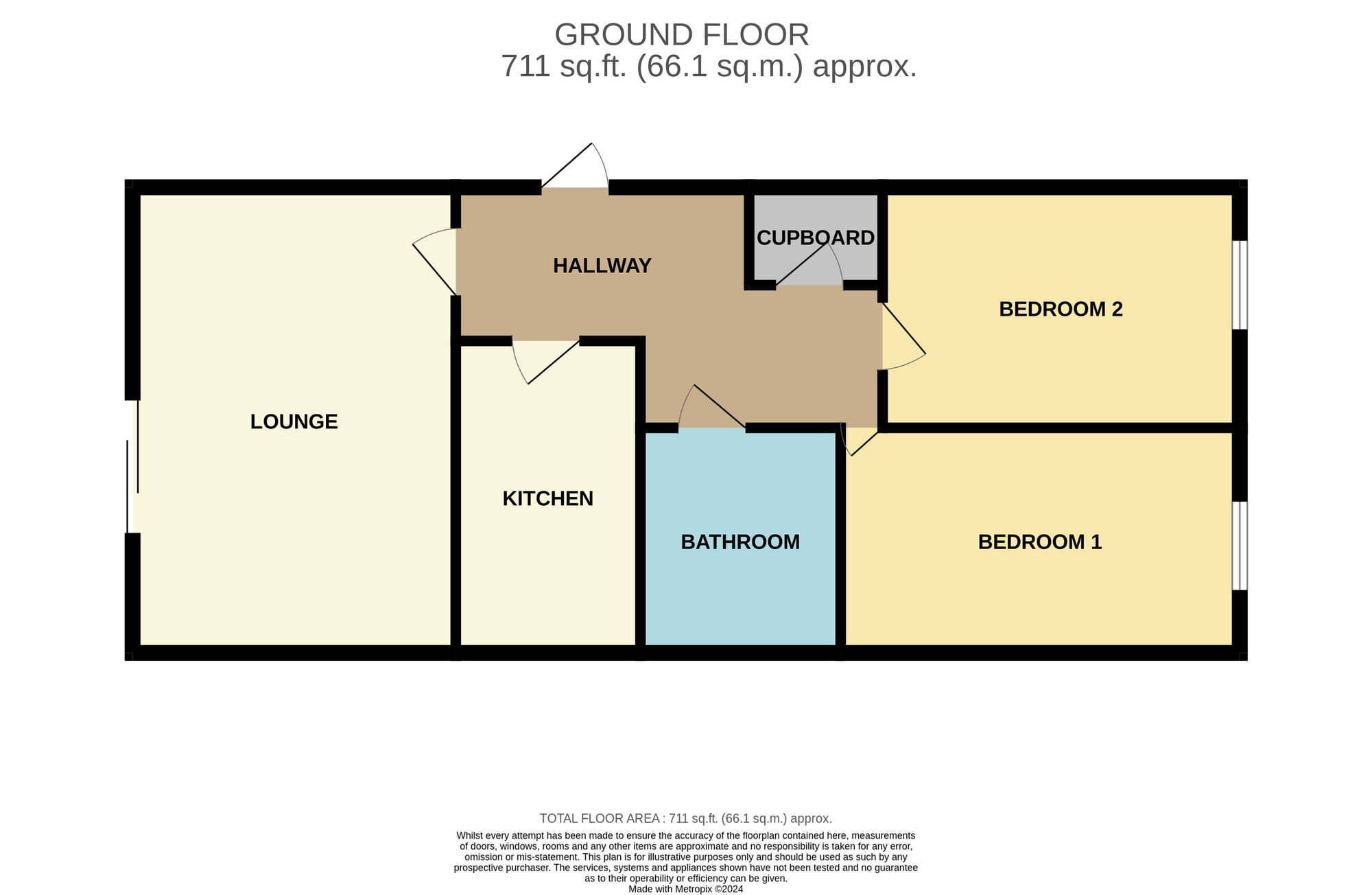 Floorplan of 2 bedroom  Flat for sale, Finchlay Court, Middlesbrough, TS5