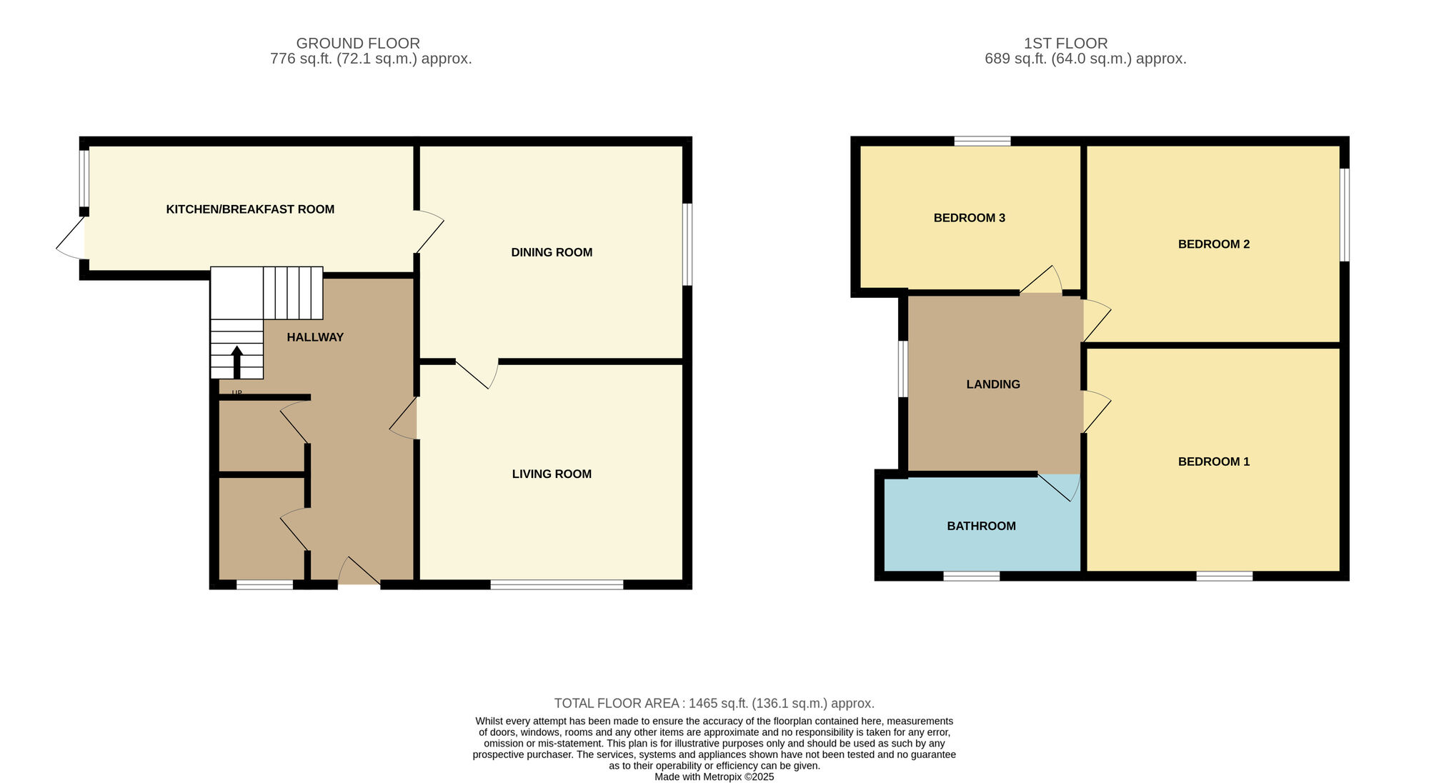 Floorplan of 3 bedroom Semi Detached House for sale, Trimdon Avenue, Acklam, Middlesbrough, TS5