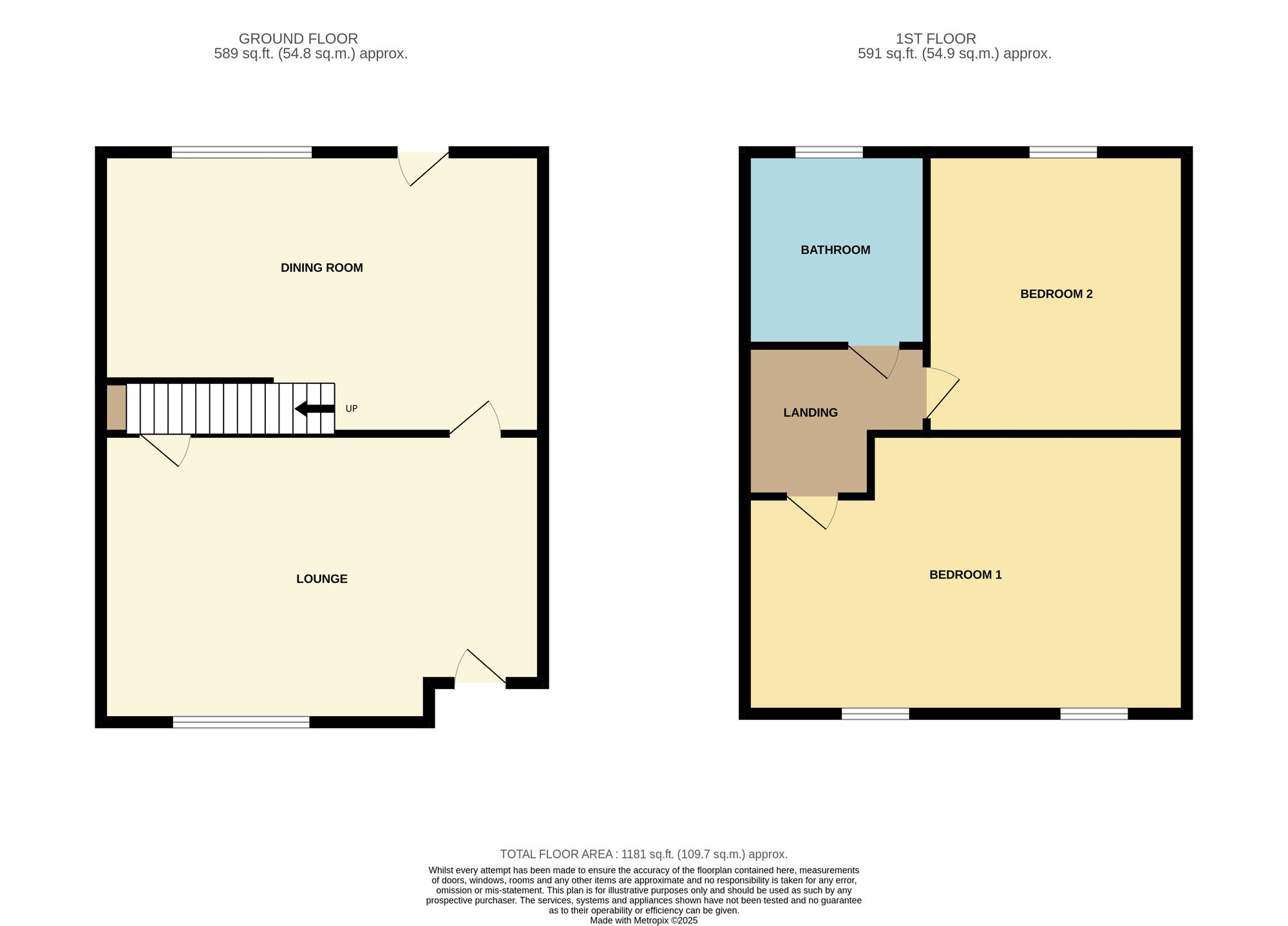 Floorplan of 2 bedroom End Terrace House for sale, Ashdale, Hemlington, Middlesbrough, TS8