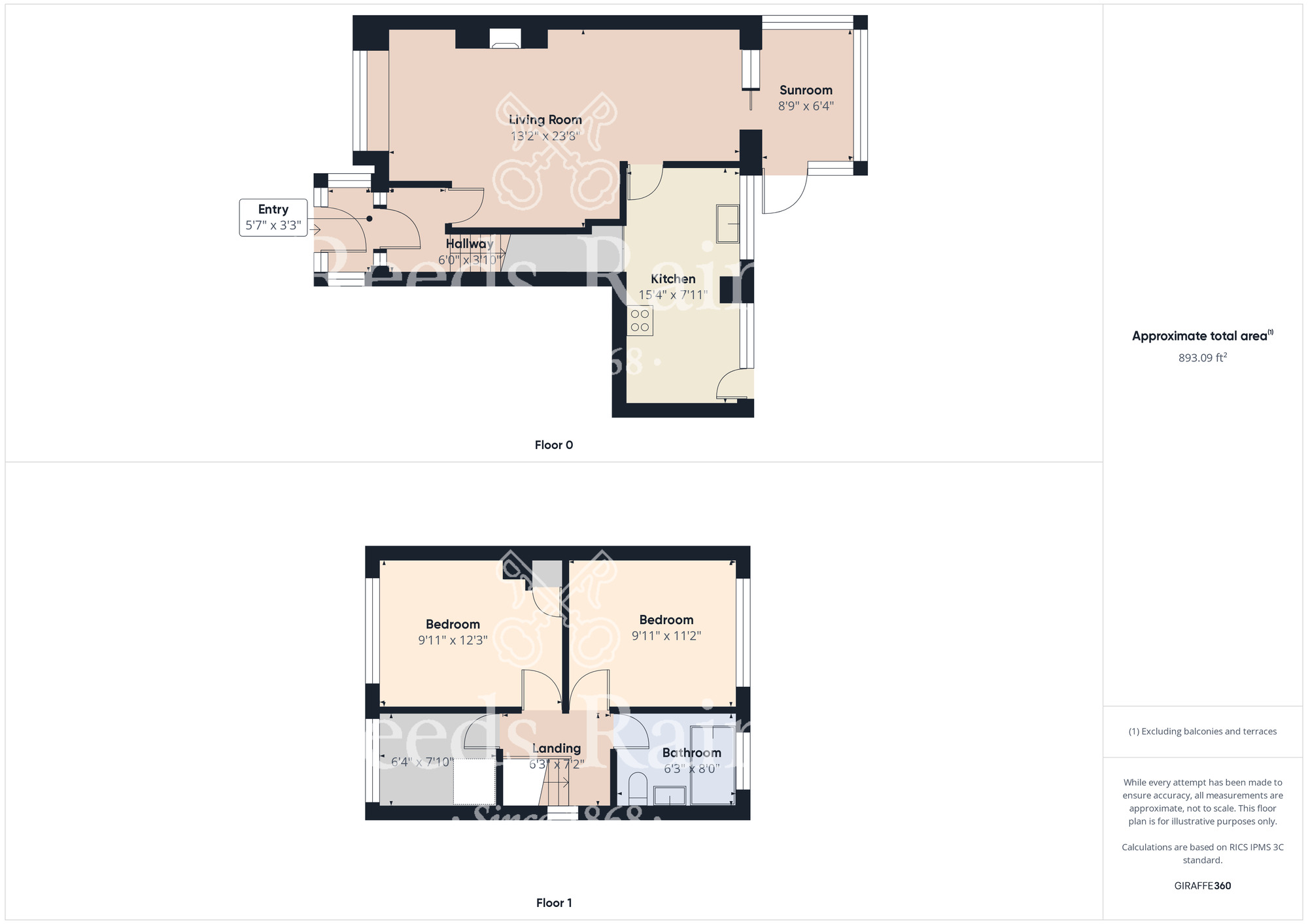 Floorplan of 3 bedroom Semi Detached House for sale, Yearby Close, Acklam, North Yorkshire, TS5