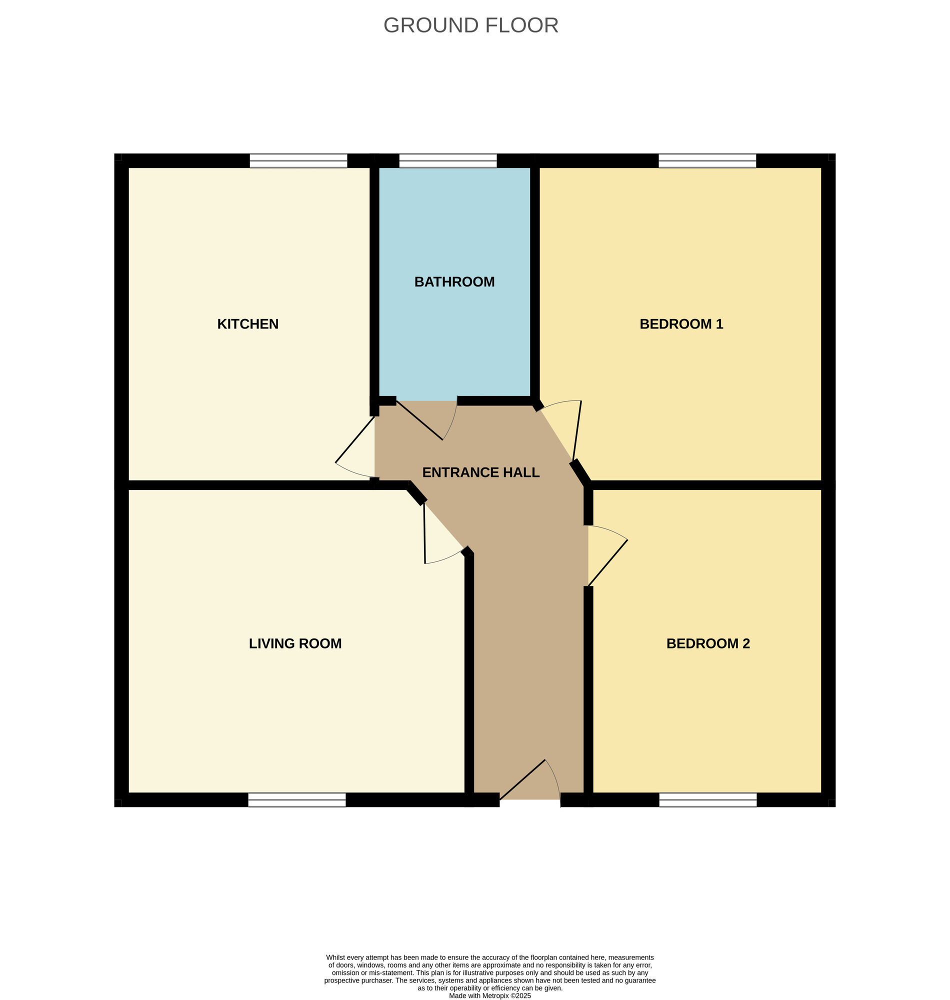 Floorplan of 2 bedroom  Flat for sale, Hillel Walk, Acklam, Middlesbrough, TS5