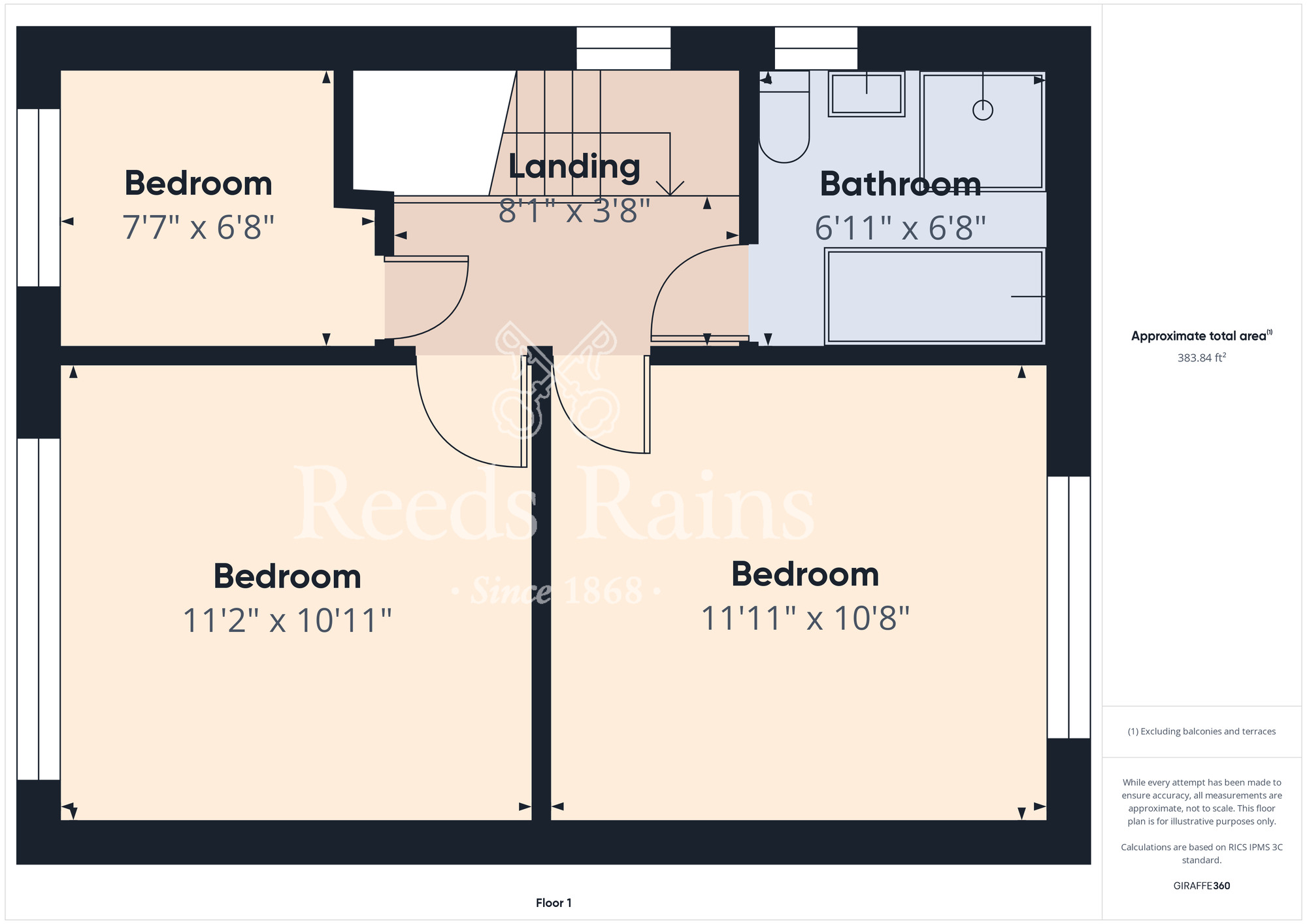 Floorplan of 3 bedroom Semi Detached House for sale, Stoneleigh Avenue, Acklam, Middlesbrough, TS5