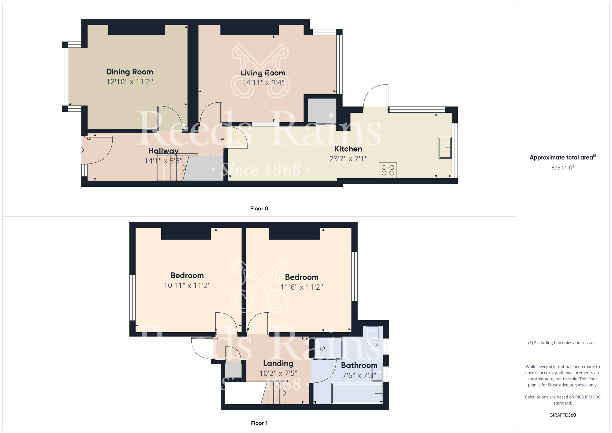 Floorplan of 3 bedroom Mid Terrace House for sale, Lewis Road, Middlesbrough, North Yorkshire, TS5