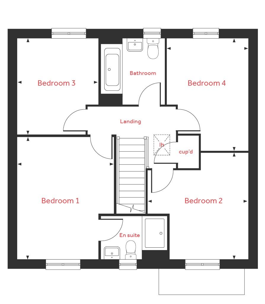 Floorplan of 4 bedroom Detached House for sale, Schofield Way, Middlesbrough, North Yorkshire, TS4