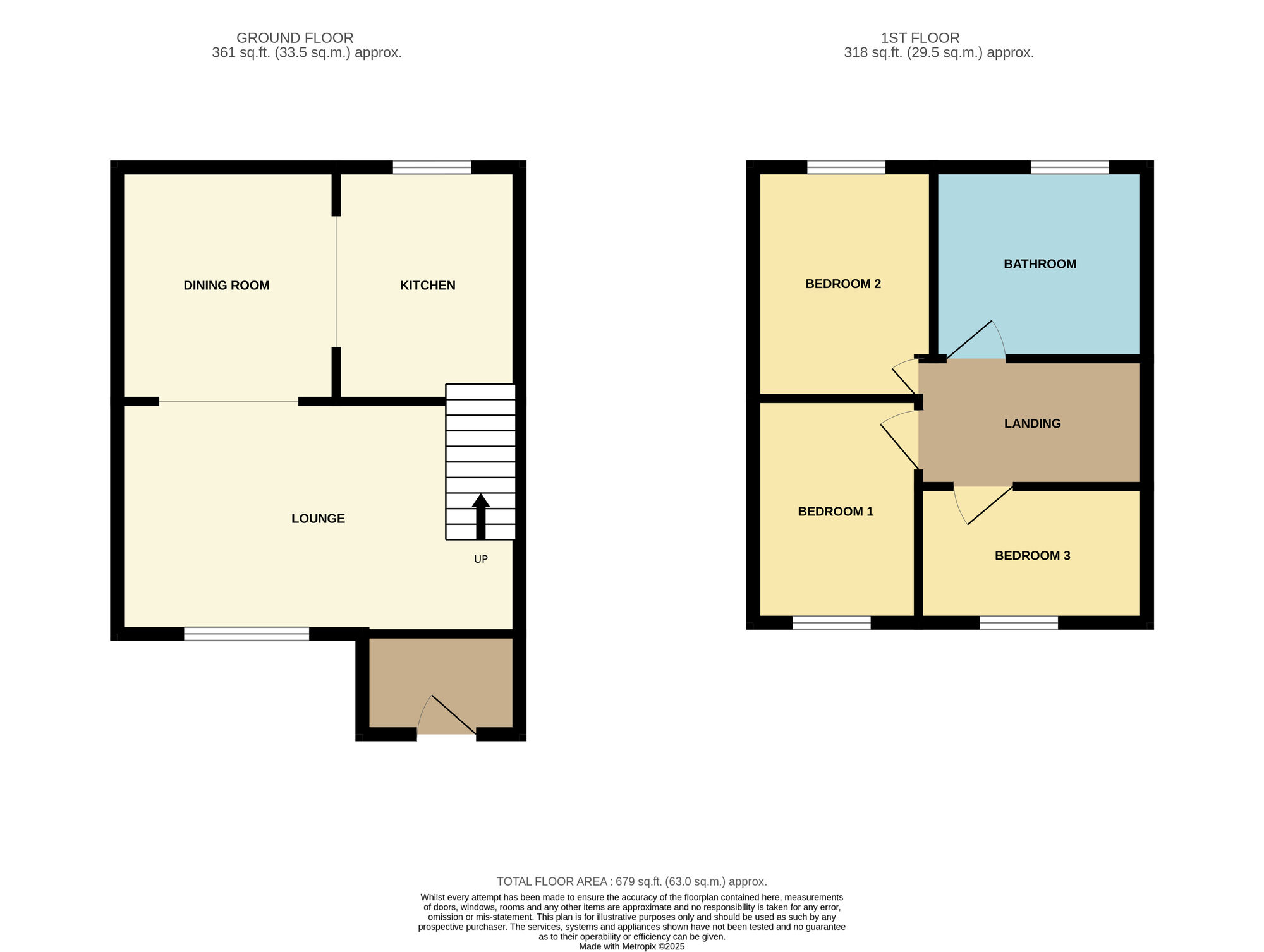 Floorplan of 3 bedroom Mid Terrace House for sale, School Avenue, Middlesbrough, North Yorkshire, TS5