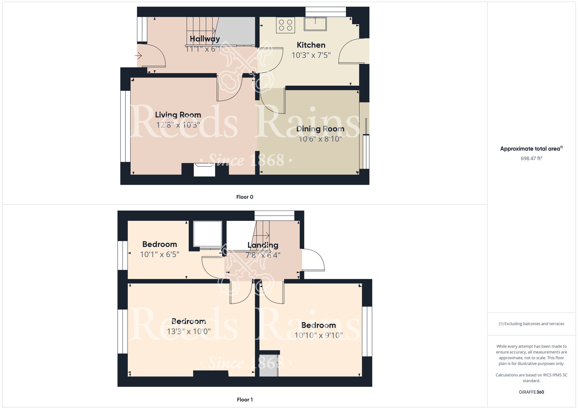 Floorplan of 3 bedroom Semi Detached House for sale, Raisby Close, Middlesbrough, North Yorkshire, TS5