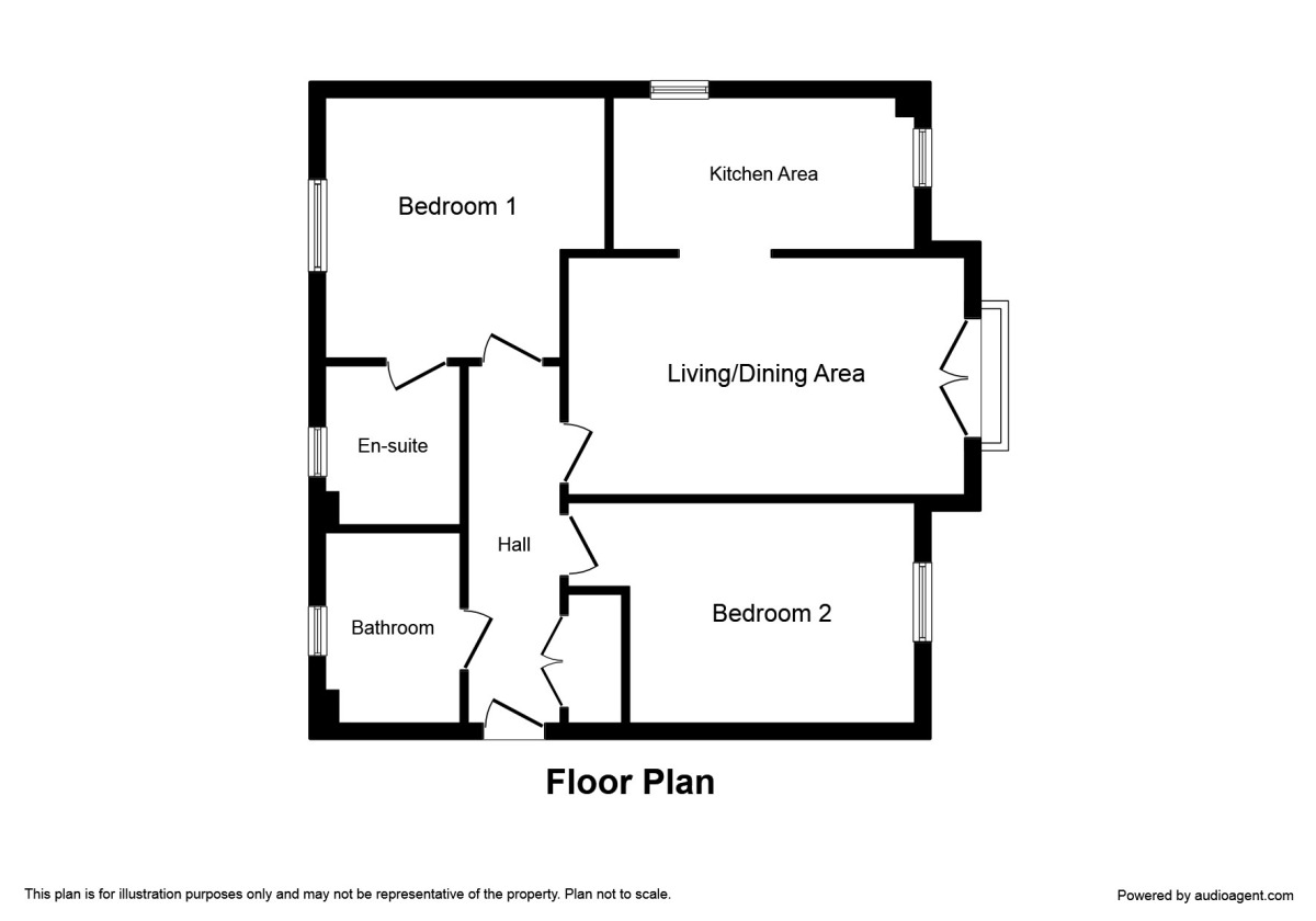 Floorplan of 2 bedroom  Flat to rent, New Village Way, Churwell,Morley, Leeds, LS27