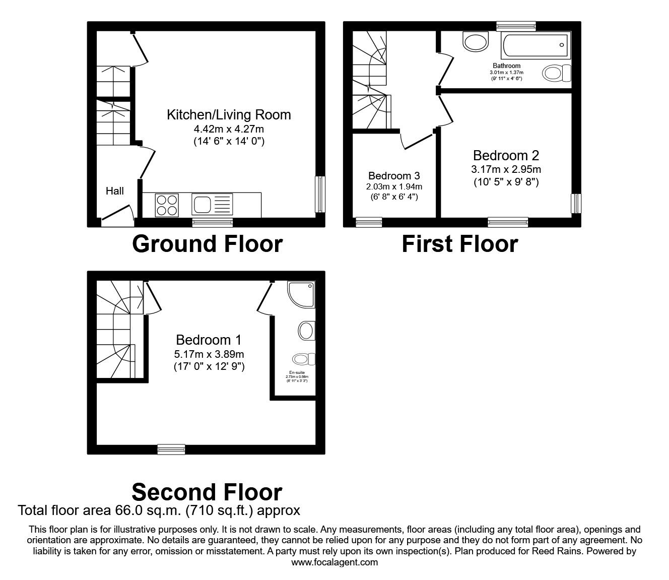 Floorplan of 3 bedroom End Terrace House to rent, Florence Terrace, Morley, West Yorkshire, LS27