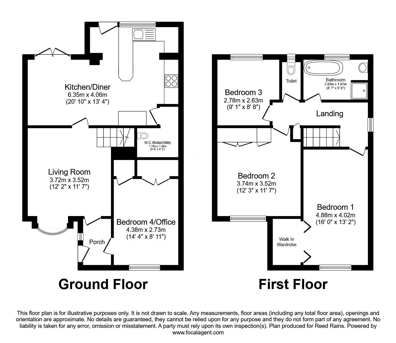 Floorplan of 4 bedroom Detached House for sale, Little Lane, Churwell, Leeds, LS27