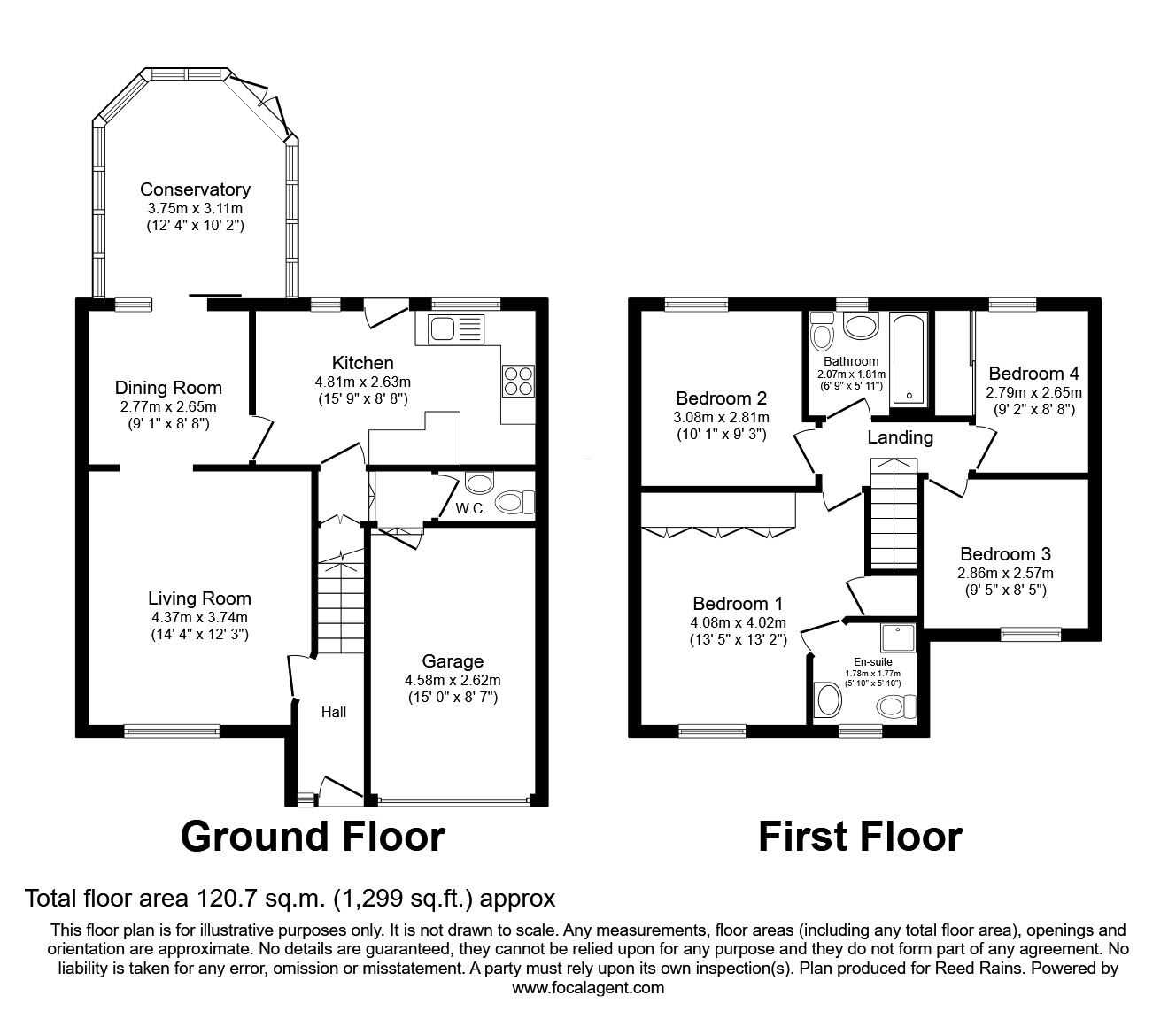 Floorplan of 4 bedroom Detached House for sale, Curlew Rise, Morley, West Yorkshire, LS27