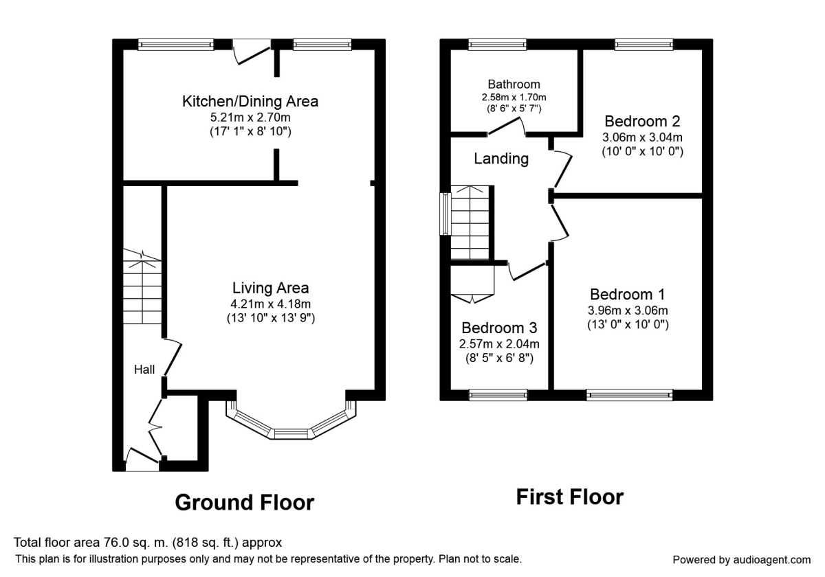 Floorplan of 3 bedroom Semi Detached House for sale, Harwill Road, Churwell, Leeds, LS27