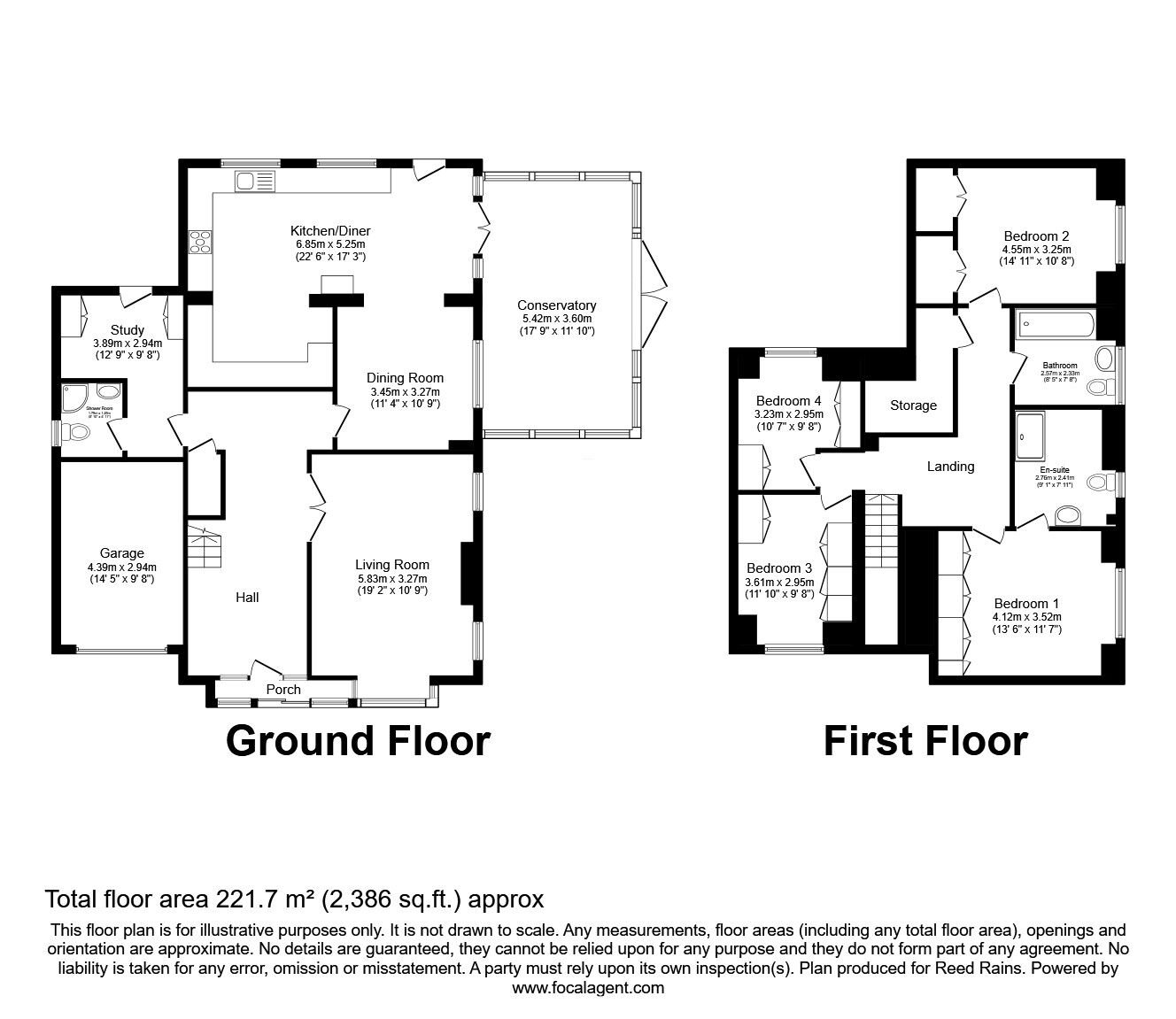 Floorplan of 4 bedroom Detached House for sale, Ashwood Drive, Gildersome, Leeds, LS27