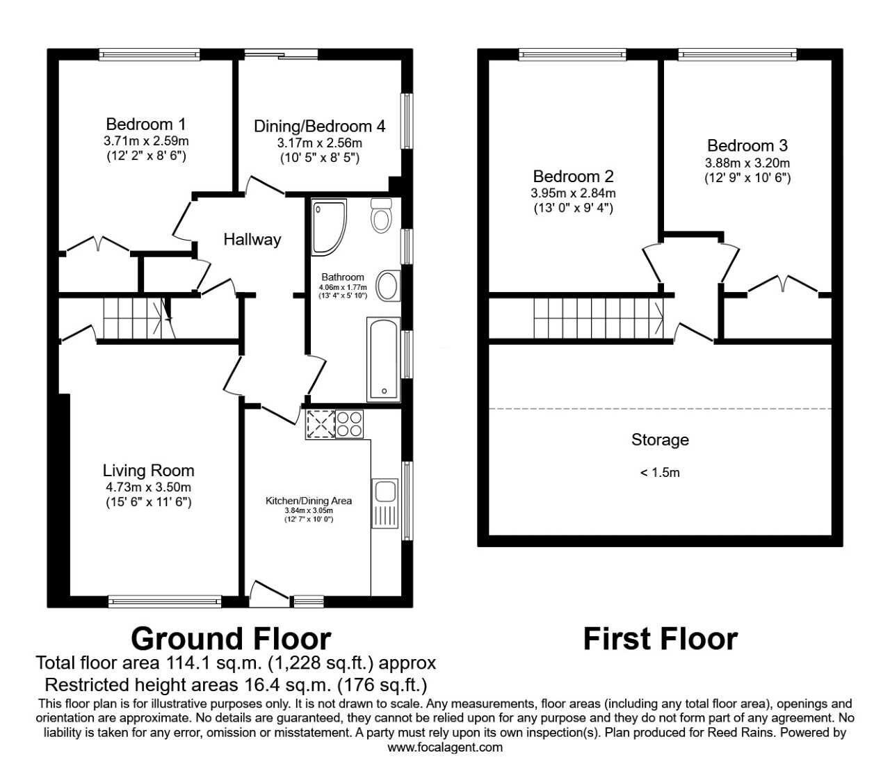 Floorplan of 3 bedroom Semi Detached House for sale, Ryedale Way, Tingley, West Yorkshire, WF3