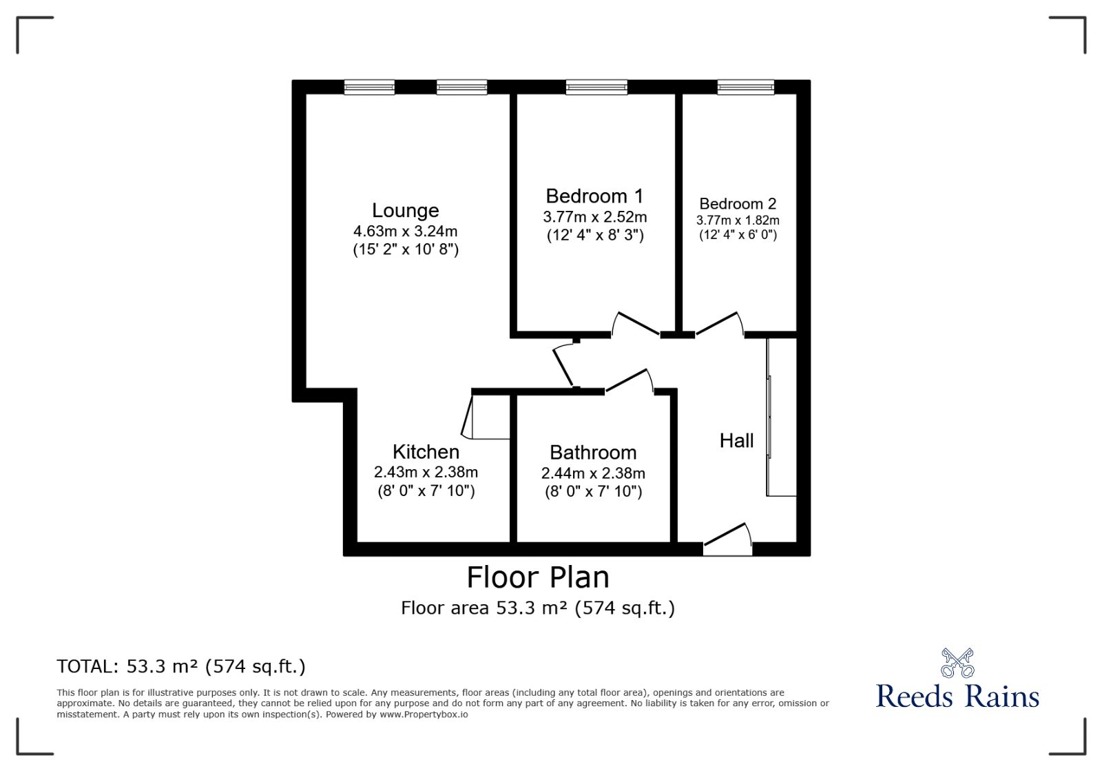 Floorplan of 2 bedroom  Flat for sale, Melbourne Street, Morley, West Yorkshire, LS27