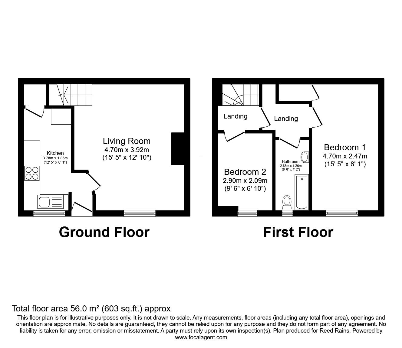 Floorplan of 2 bedroom Mid Terrace House for sale, Gillroyd Parade, Morley, West Yorkshire, LS27