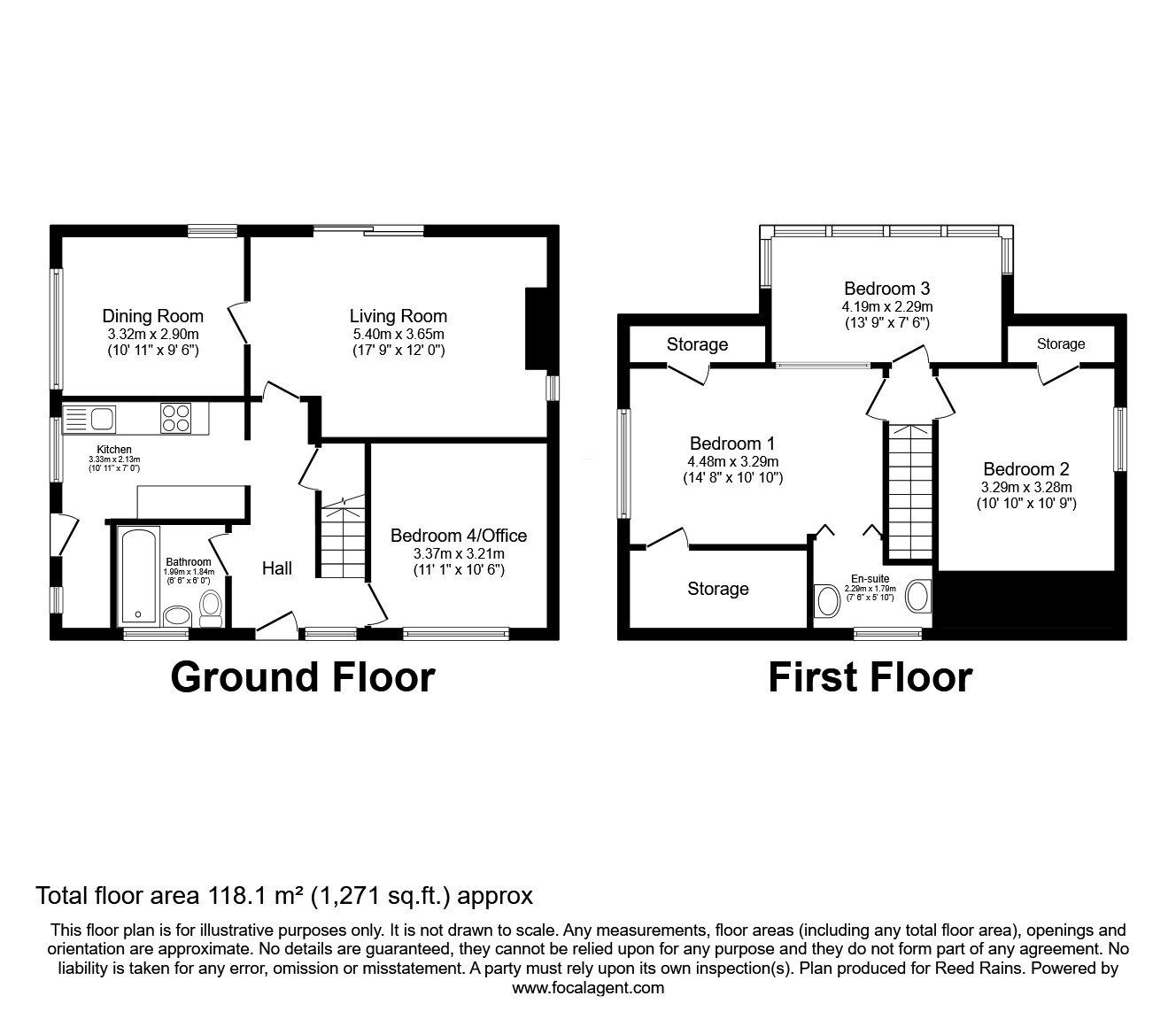 Floorplan of 4 bedroom Detached House for sale, The Roundway, Morley, West Yorkshire, LS27