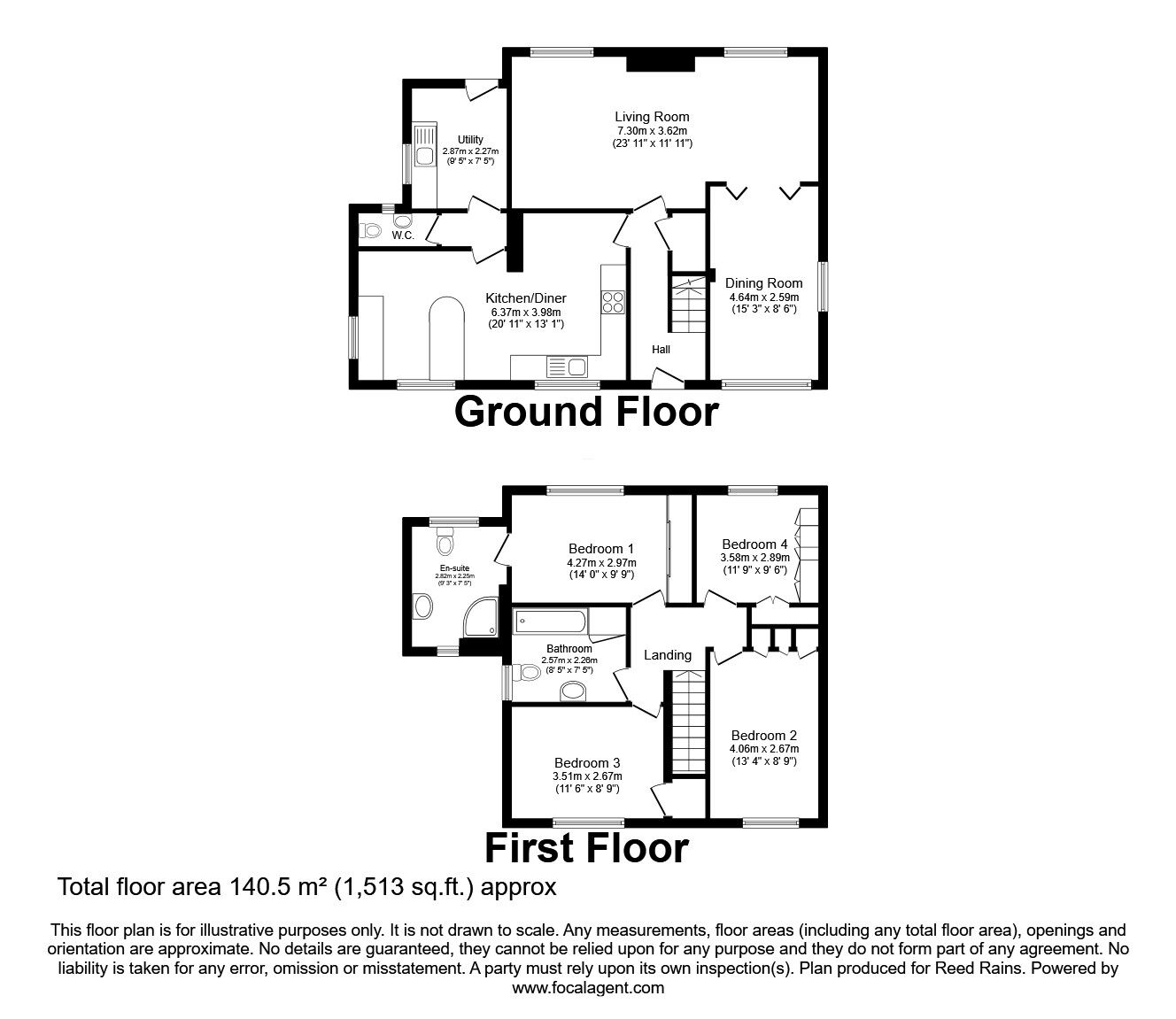 Floorplan of 4 bedroom Detached House for sale, Highfield View, Gildersome, Leeds, LS27