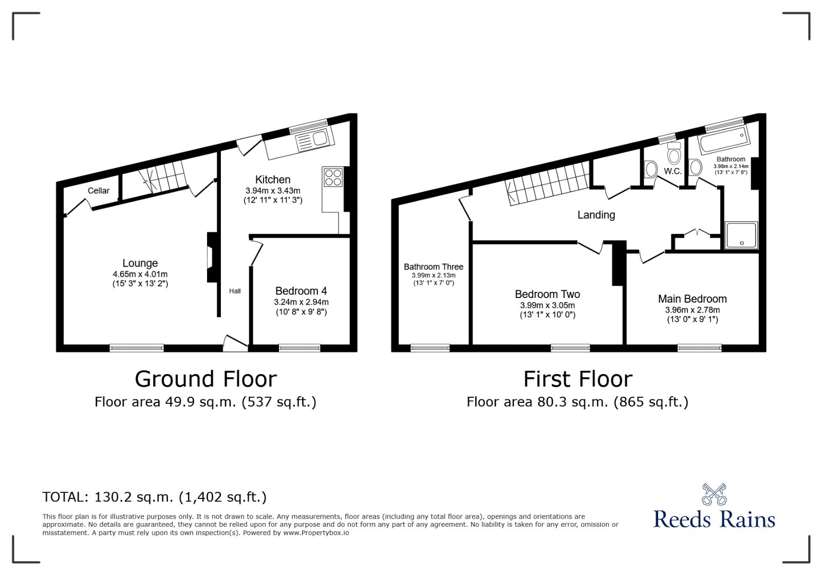 Floorplan of 4 bedroom End Terrace House for sale, Bank Street, Morley, Leeds, LS27