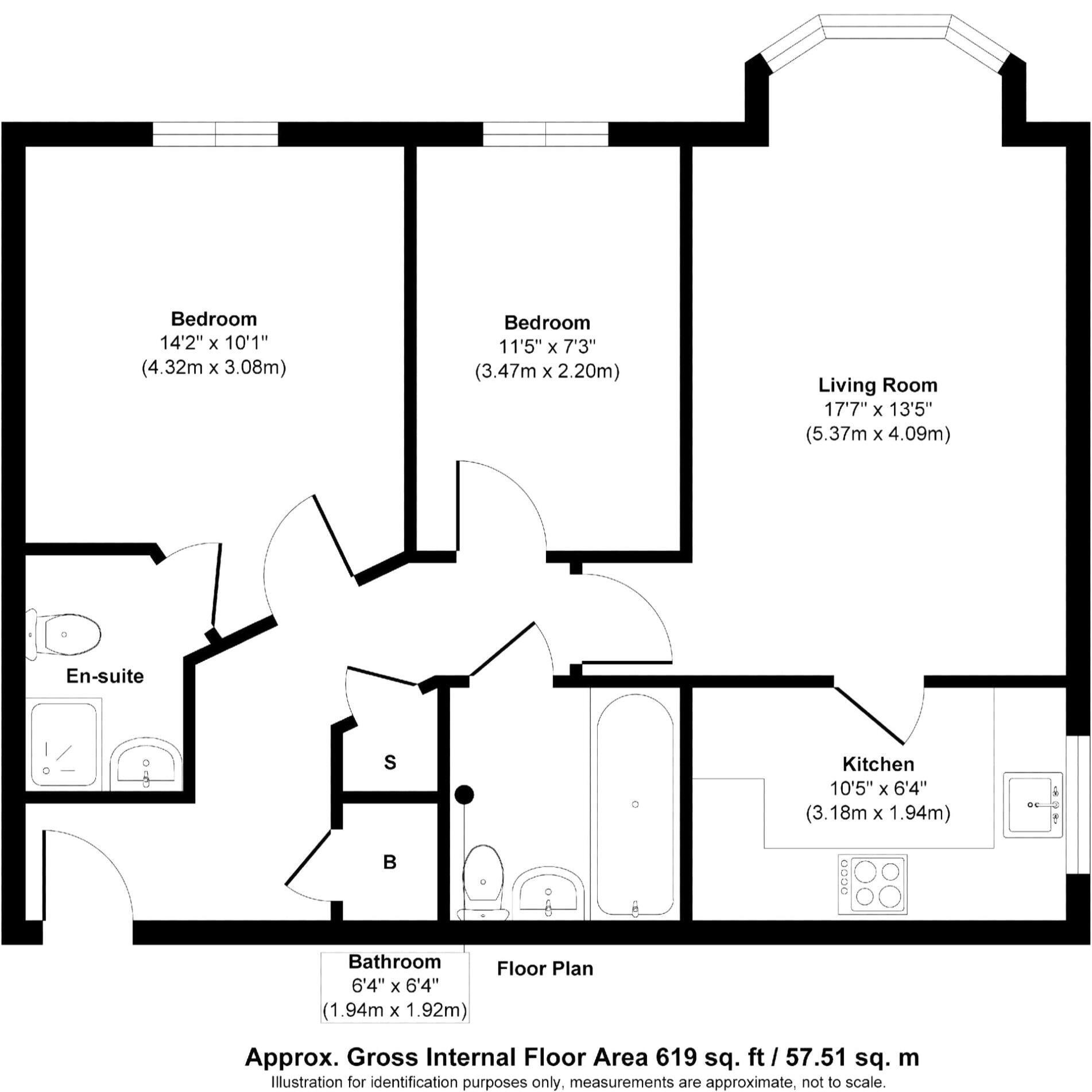 Floorplan of 2 bedroom  Flat to rent, Prospect Mews, Morley, West Yorkshire, LS27