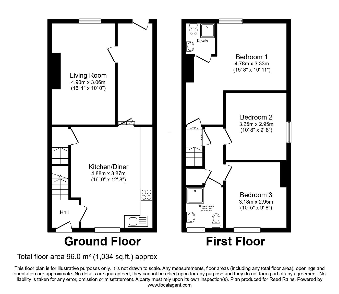 Floorplan of 3 bedroom End Terrace House for sale, North Parade, Morley, West Yorkshire, LS27