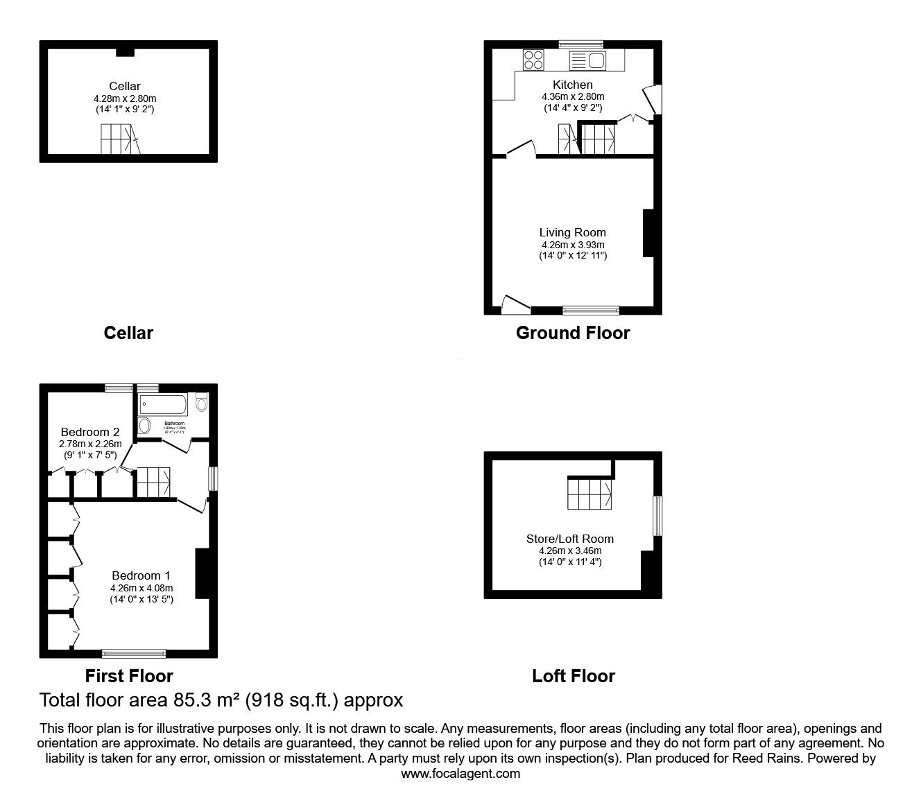 Floorplan of 2 bedroom End Terrace House for sale, Victoria Avenue, Morley, West Yorkshire, LS27