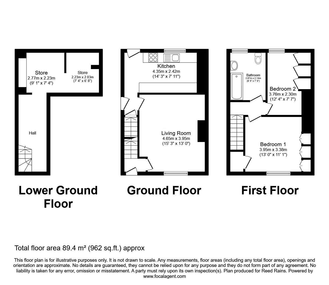 Floorplan of 2 bedroom Mid Terrace House for sale, Pawson Street, Morley, West Yorkshire, LS27