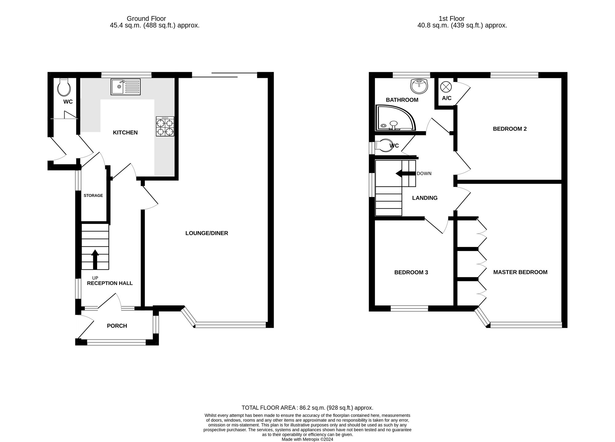 Floorplan of 3 bedroom Semi Detached House for sale, Whitehouse Lane, Nantwich, Cheshire, CW5