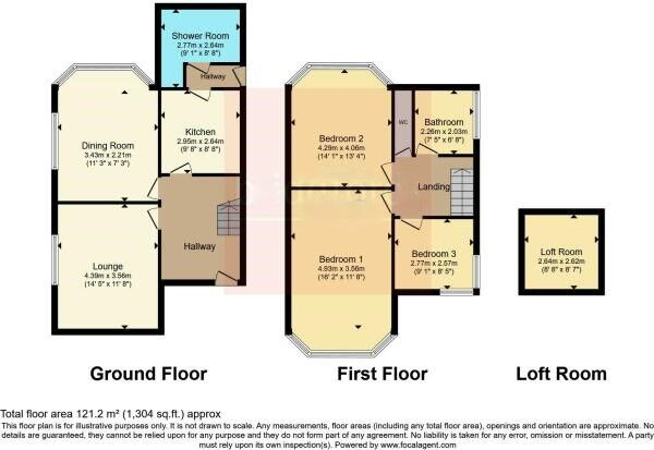 Floorplan of 3 bedroom Semi Detached House for sale, Princess Drive, Wistaston, Cheshire, CW2