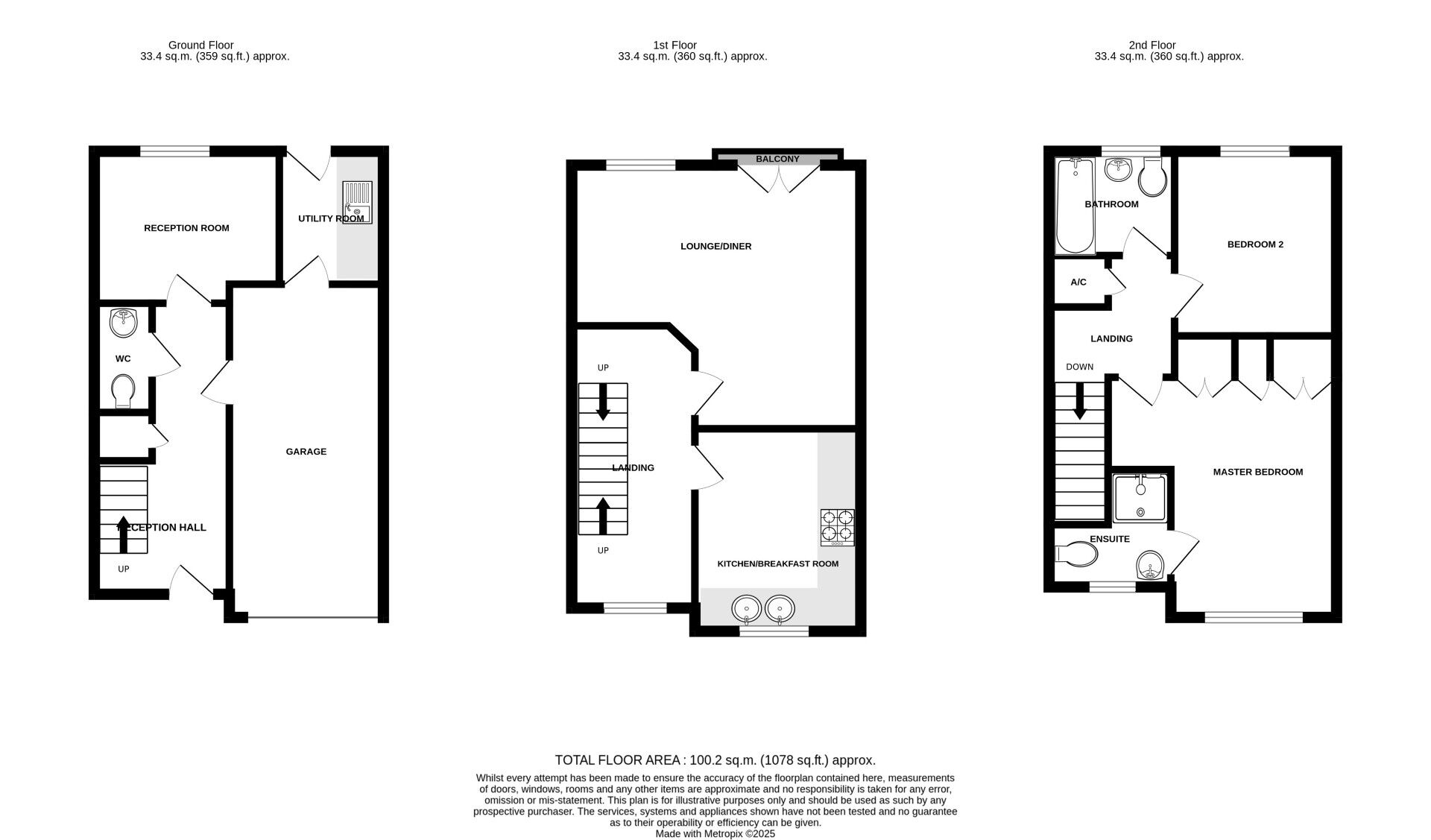 Floorplan of 3 bedroom  House for sale, Talbot Way, Nantwich, Cheshire, CW5