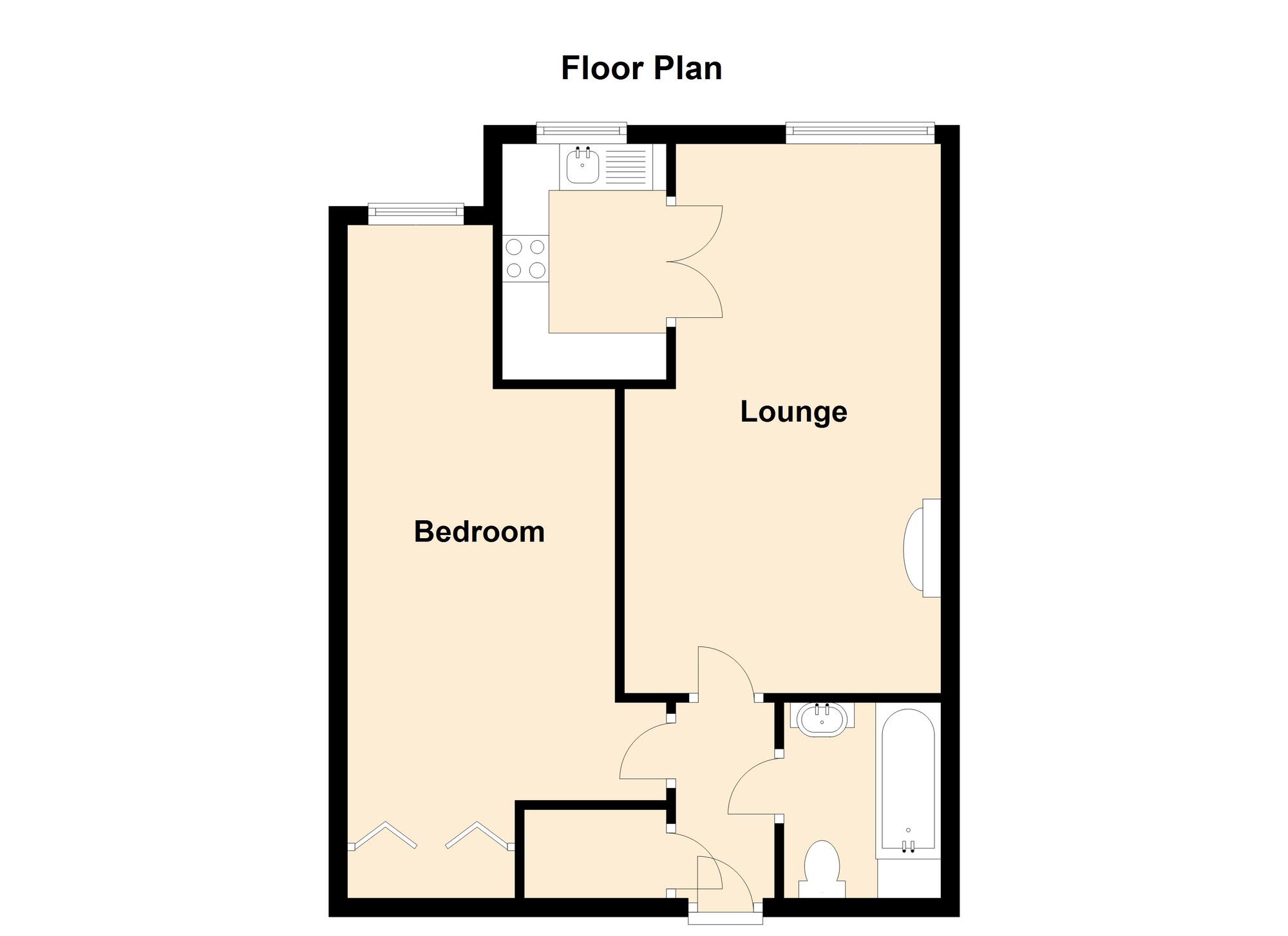 Floorplan of 1 bedroom  Flat for sale, Wright Court, London Road, Cheshire, CW5