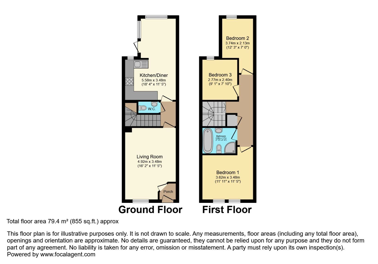 Floorplan of 3 bedroom End Terrace House for sale, Millers Park Avenue, Newtownards, County Down, BT23