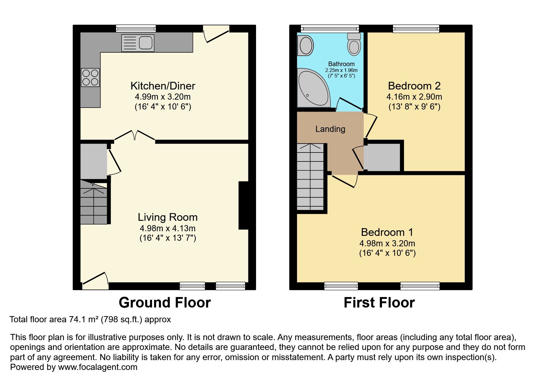 Floorplan of 2 bedroom Mid Terrace House for sale, Whitethorn Avenue, Newtownards, County Down, BT23