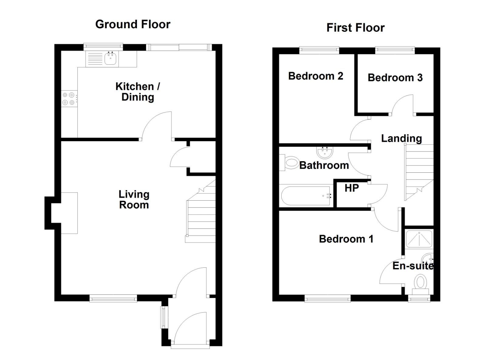 Floorplan of 3 bedroom Semi Detached House for sale, Cairndore Grange, Newtownards, County Down, BT23