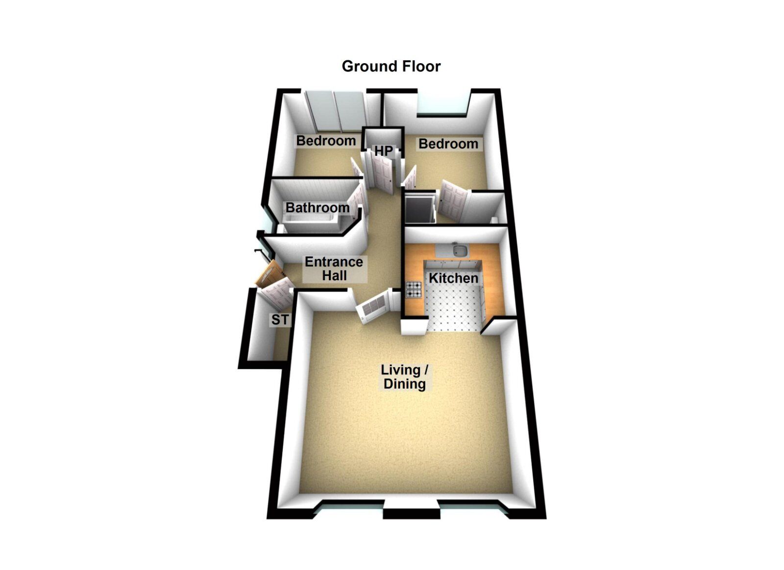 Floorplan of 2 bedroom  Flat for sale, Main Road, Cloughey, County Down, BT22