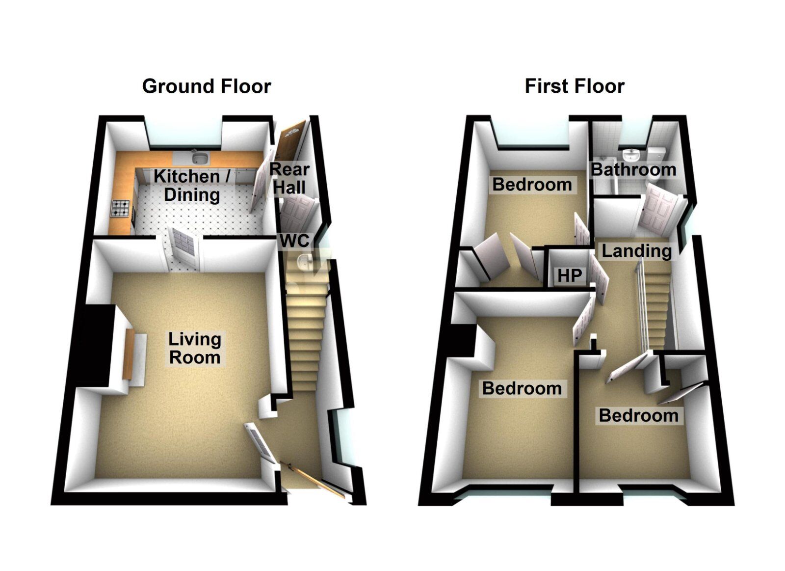 Floorplan of 3 bedroom Semi Detached House for sale, Ardvanagh Road, Conlig, County Down, BT23