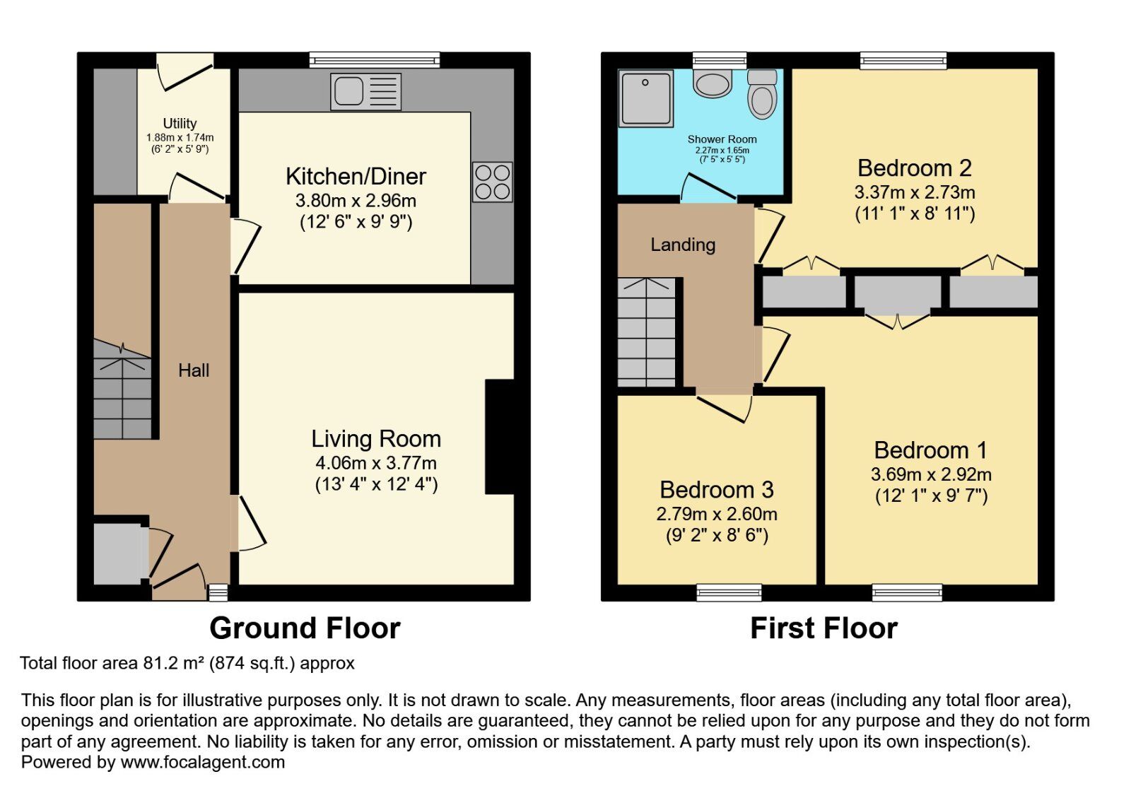 Floorplan of 3 bedroom End Terrace House for sale, Circular Road, Newtownards, County Down, BT23