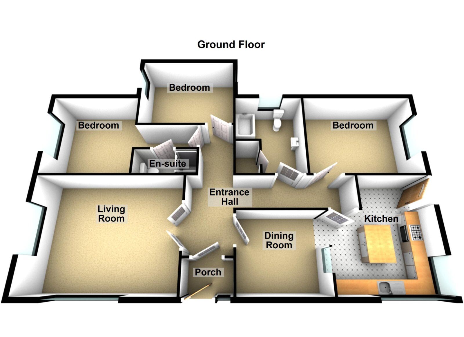 Floorplan of 3 bedroom Detached Bungalow for sale, Islandhill Road, Millisle, County Down, BT22