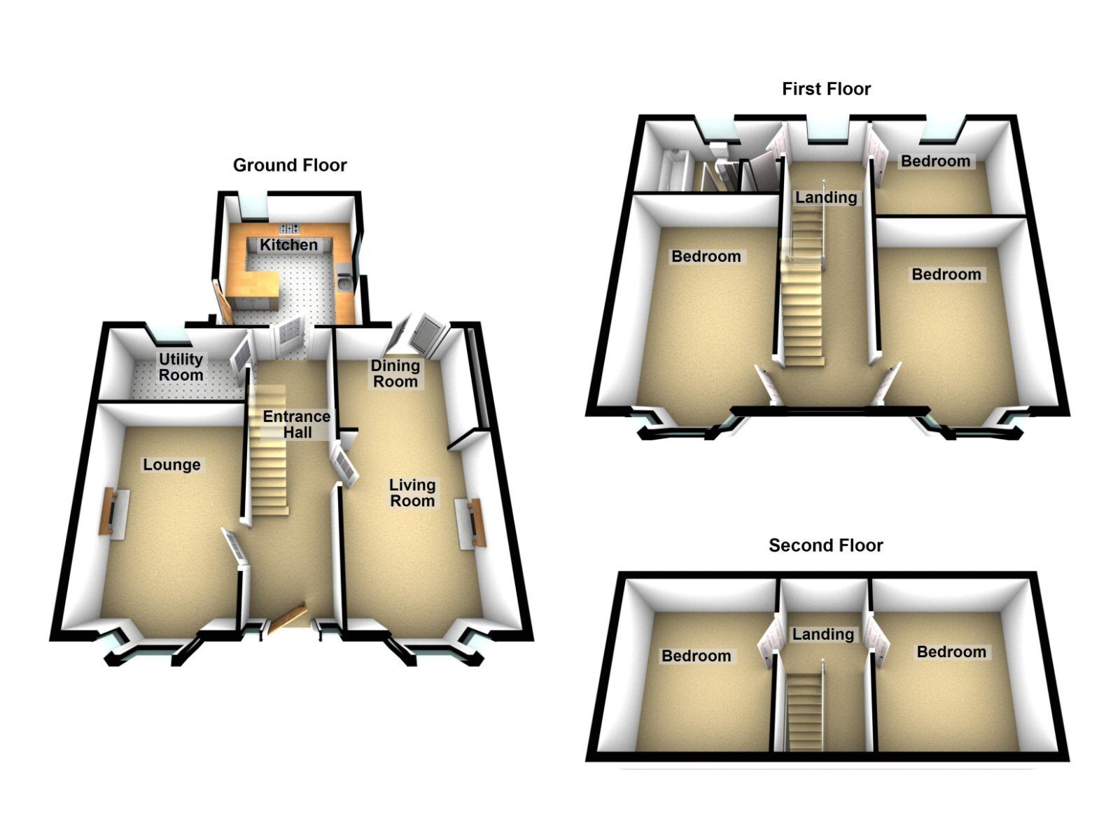 Floorplan of 5 bedroom Detached House for sale, Cloughey Road, Portavogie, County Down, BT22